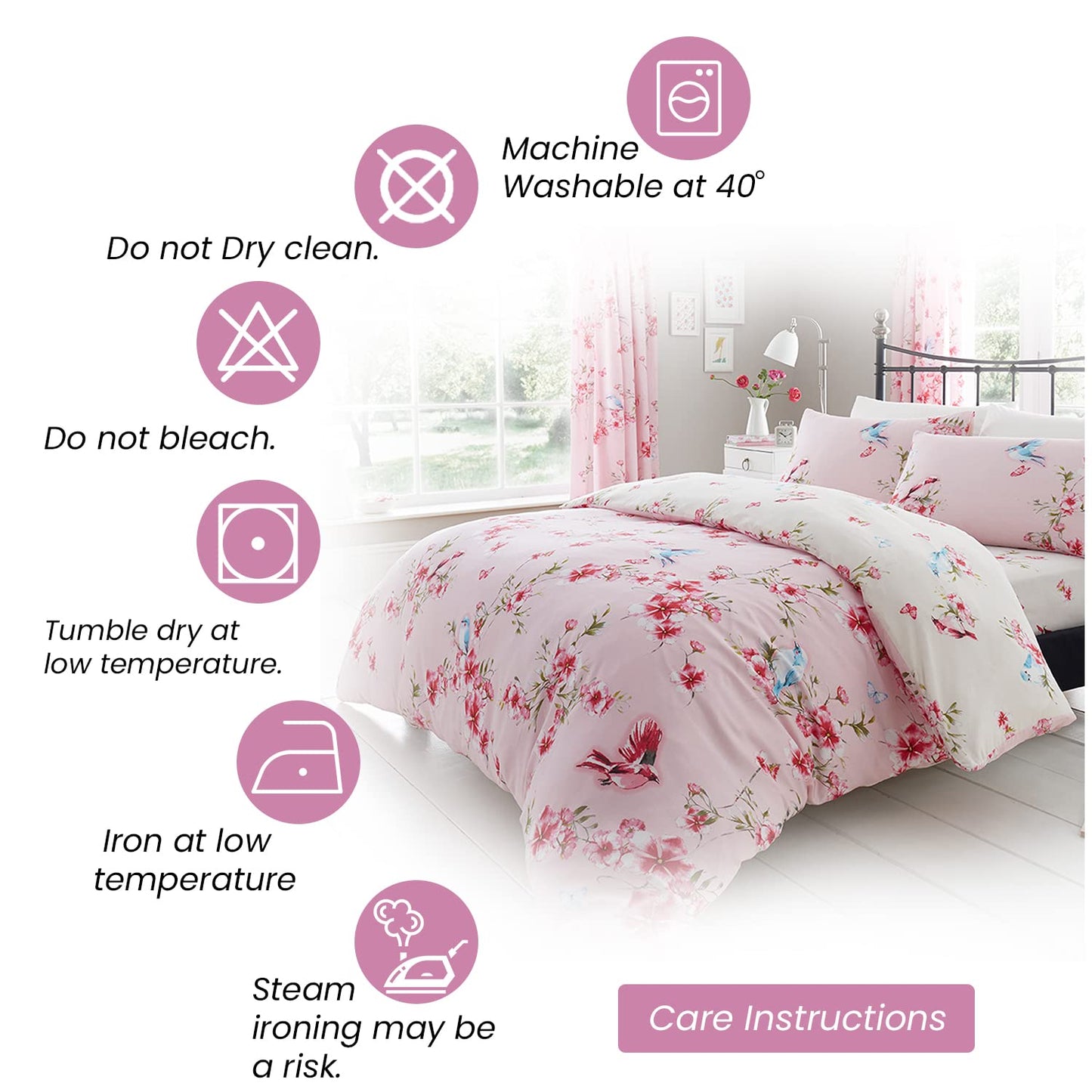 GC GAVENO CAVAILIA Duvet Cover With Pillow Cases - Polycotton Quilt Cover - Bedding Set - Comfort Style