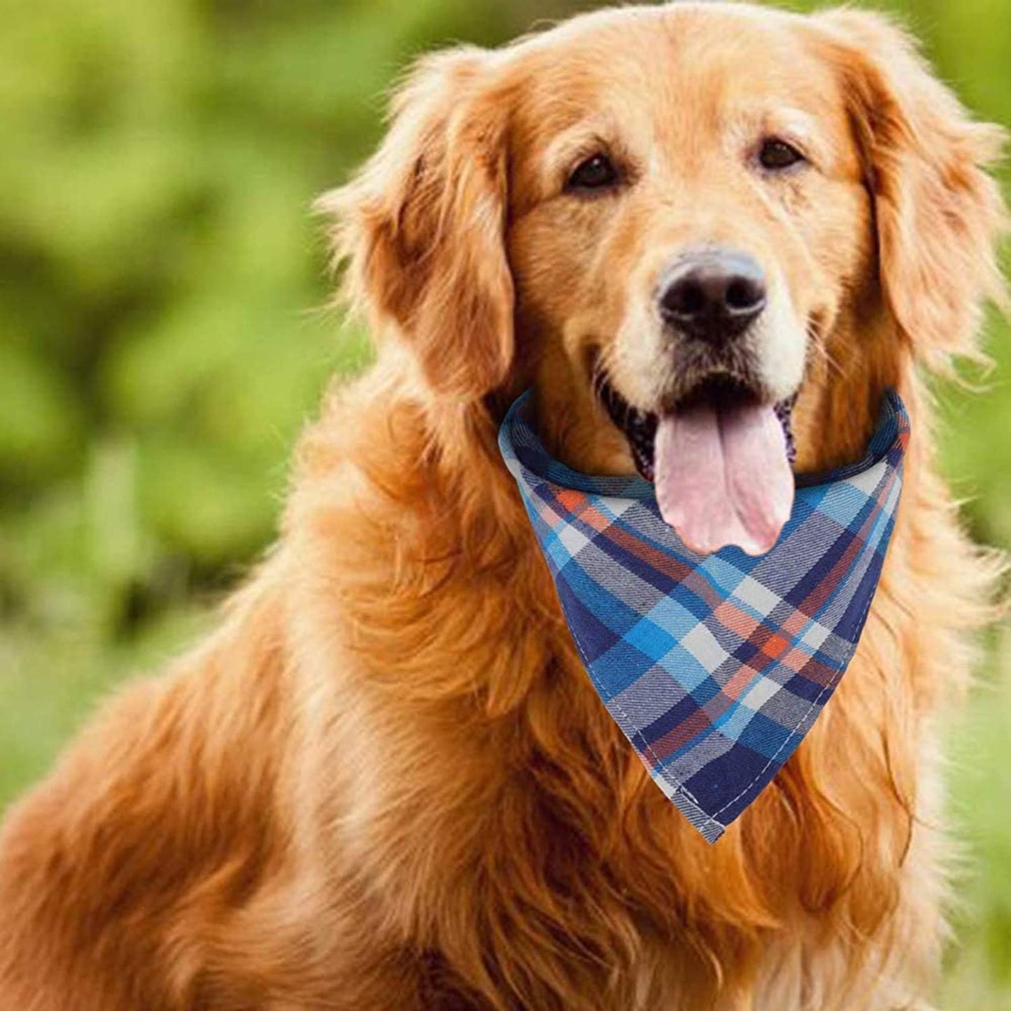 VIPITH, Bandana for Dogs, Pack of 8 Washable Reversible Adjustable Triangle Bibs for Pets and Cats (Random Color)