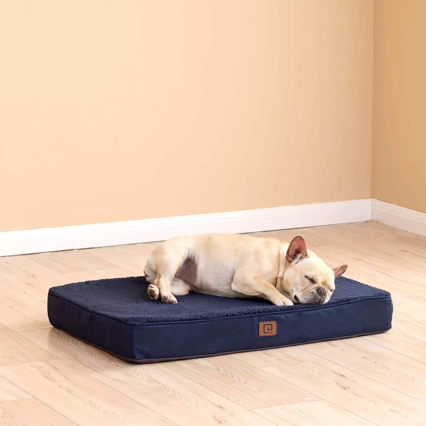 EHEYCIGA Orthopedic Dog Beds Large Mattress with Removable Washable Cover for Crate, Grey, 91x68x9cm - Comfort Style