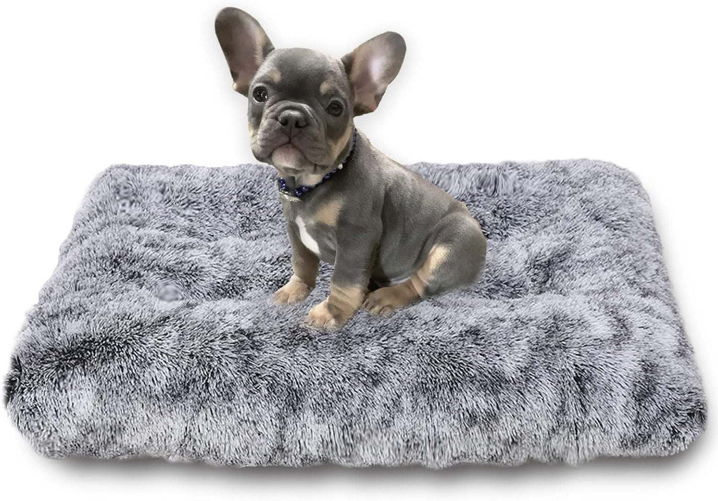 Jaspuriea Large Dog Bed Washable Dog Crate Mattress Calming Fluffy Anti Anxiety Dog Beds Deluxe Plush Dog Mat with Anti-Slip Bottom,90x60x8cm - Comfort Style