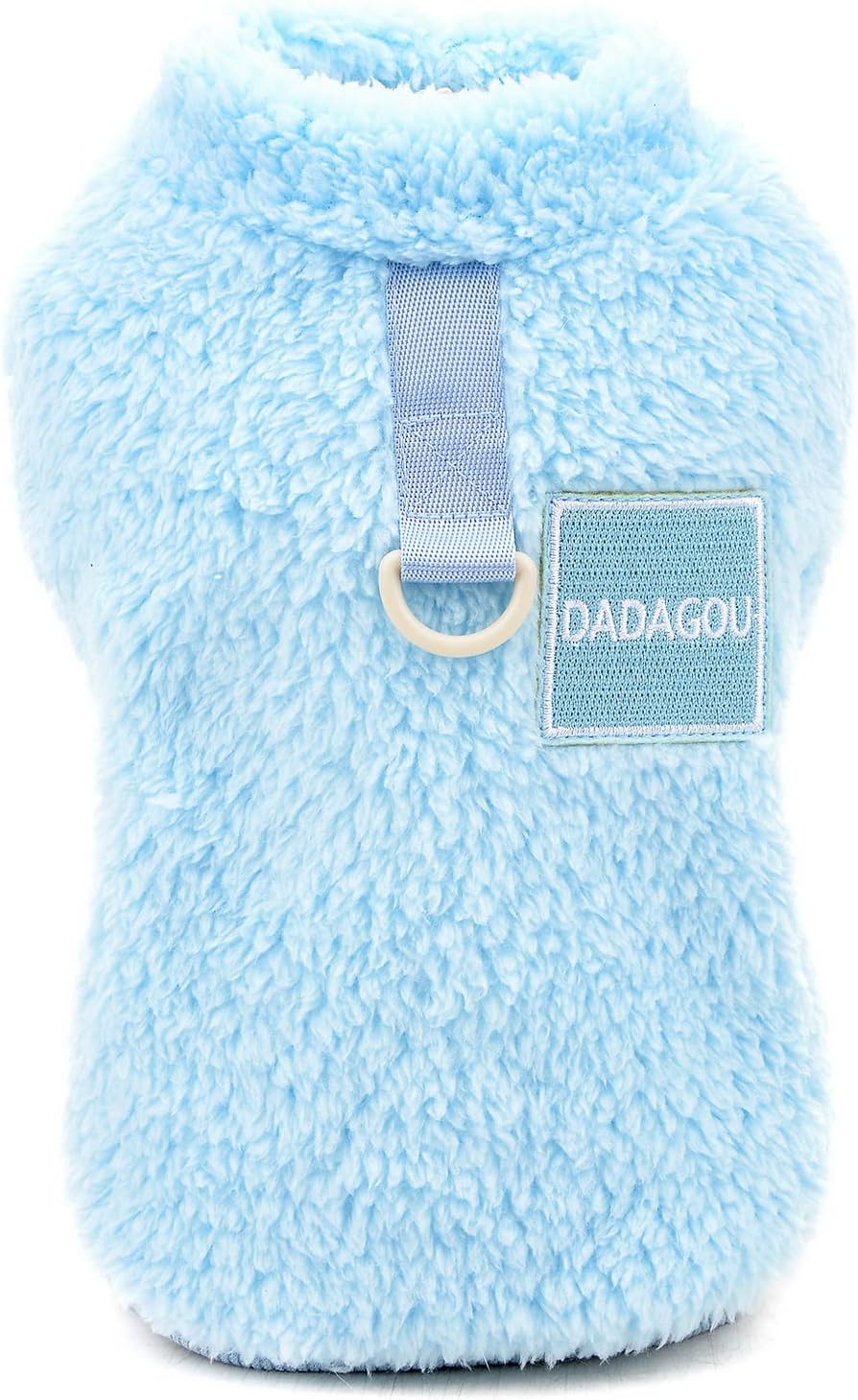 SMALLLEE_LUCKY_STORE Pet Sherpa Fleece Jumper Vest Sweaters Turtleneck Pullover with D-ring Soft Sweatshirt for Small Dogs Cat Puppy Boy Girl Yorkie Chihuahua Warm Fall Winter Clothes,Pink,S - Comfort Style