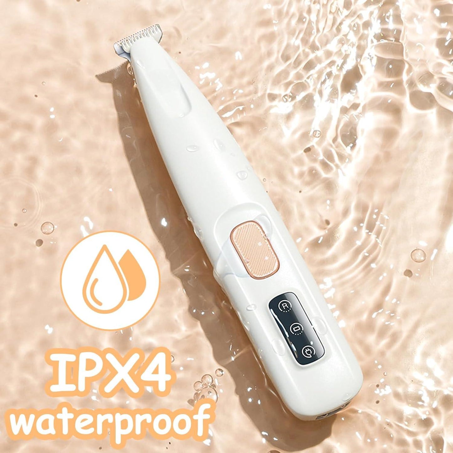 Dog Paw Trimmer Pet Micro Precision Trimmer Quiet Dog Clippers Waterproof Rechargeable Pet Shaver with LED Light Precise Trimming of Hair Around Paws Face and HIPS for Dogs Cats and Animals (White) - Comfort Style