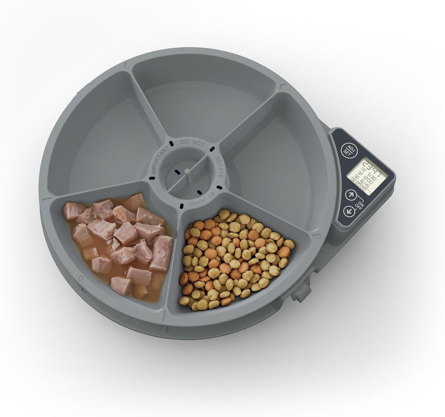 Cat Mate C500 Automatic 5 Bowl Pet Feeder with Digital Timer For Wet or Dry Pet Food, For Cats and Small Dogs, 5 Meals Up To 330g Each, with Twin Ice Packs for Food Freshness , White - Comfort Style