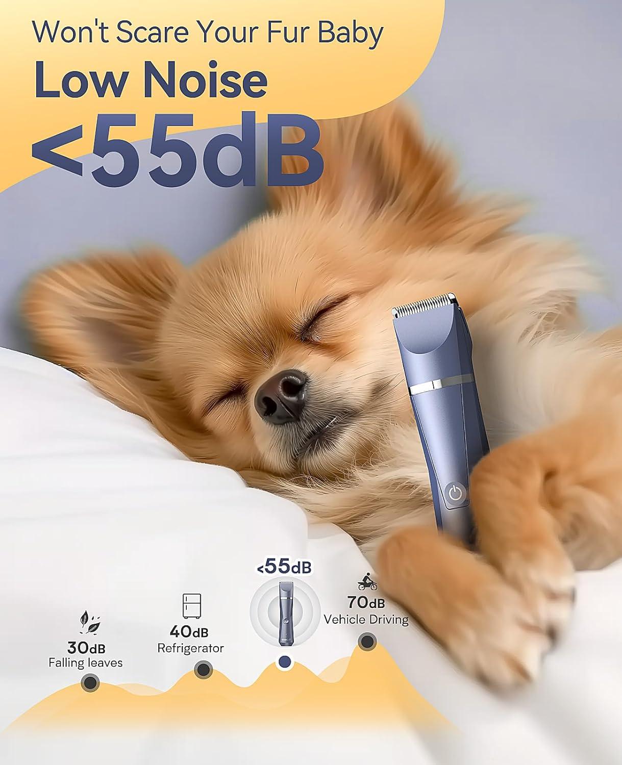 oneisall Dog Cat Grooming Kit 4 in 1 Cordless, Quite Dog Paw Trimmer for All/Sensitive Areas, Dog Trimmer for Grooming, Pet Clippers for Small Dogs/Cats/Rabbits/pet Mouse - Comfort Style