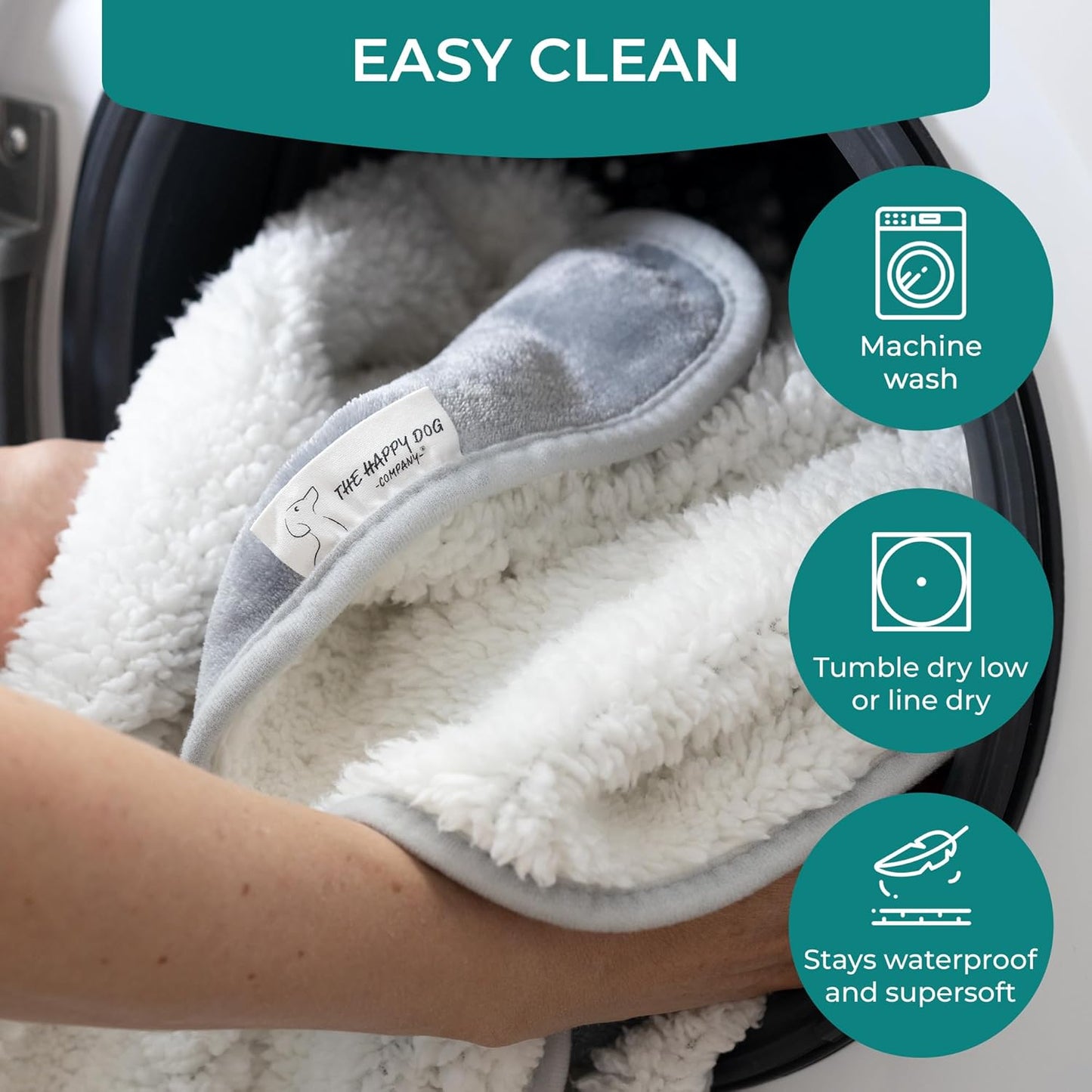 100% Waterproof Dog Blankets for Small & Medium Dogs β Soft Fleece, Washable Pet Throw for Sofa, Car & Furniture Protection, Soft Fluffy Reversible Blanket, 75x100cm, Grey/White