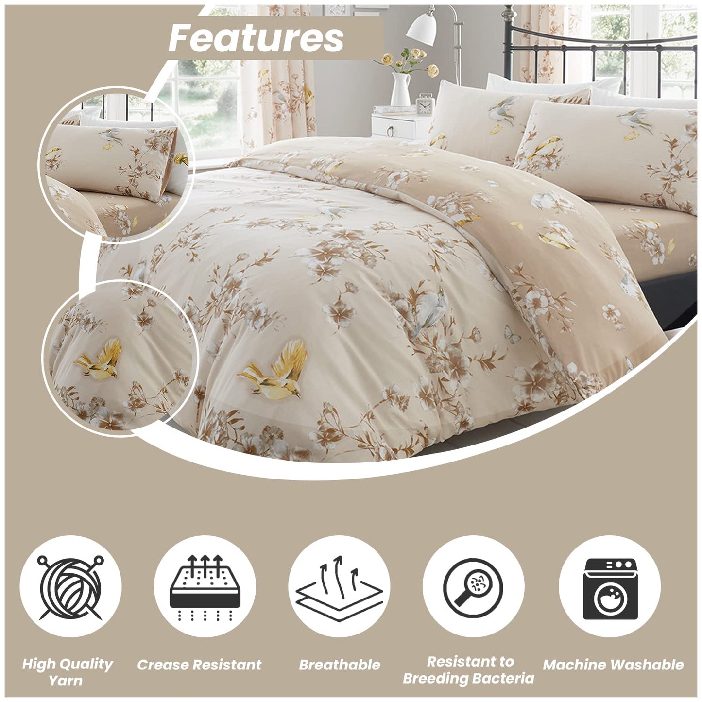 GC GAVENO CAVAILIA Duvet Cover With Pillow Cases - Polycotton Quilt Cover - Bedding Set - Comfort Style