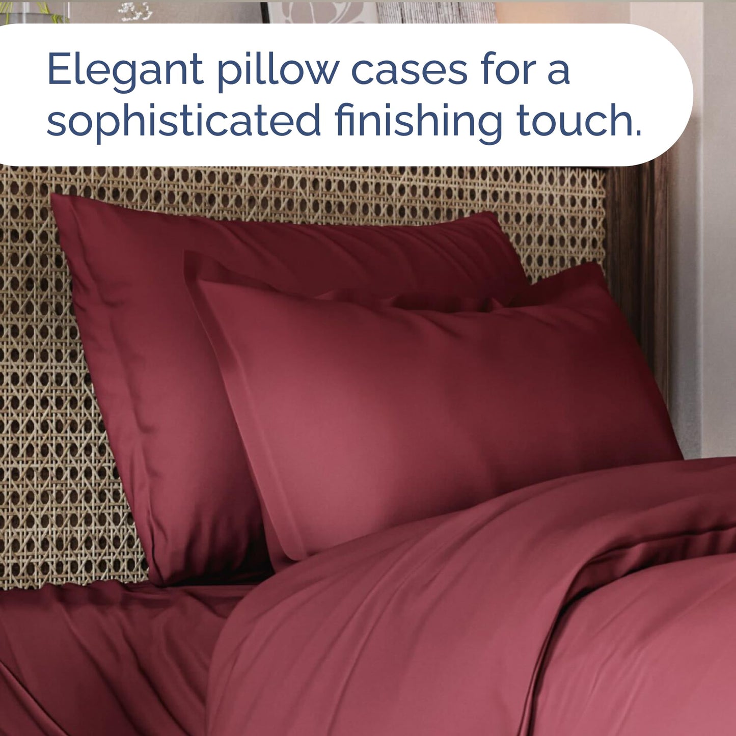 Bedding Duvet Quilt Cover Set with 2 Pillowcases - Hotel Quality - Cooling, Wrinkle-Free, Machine Washable with Zipper & Corner Ties - Super Soft Microfibre-Polyester - Comfort Style
