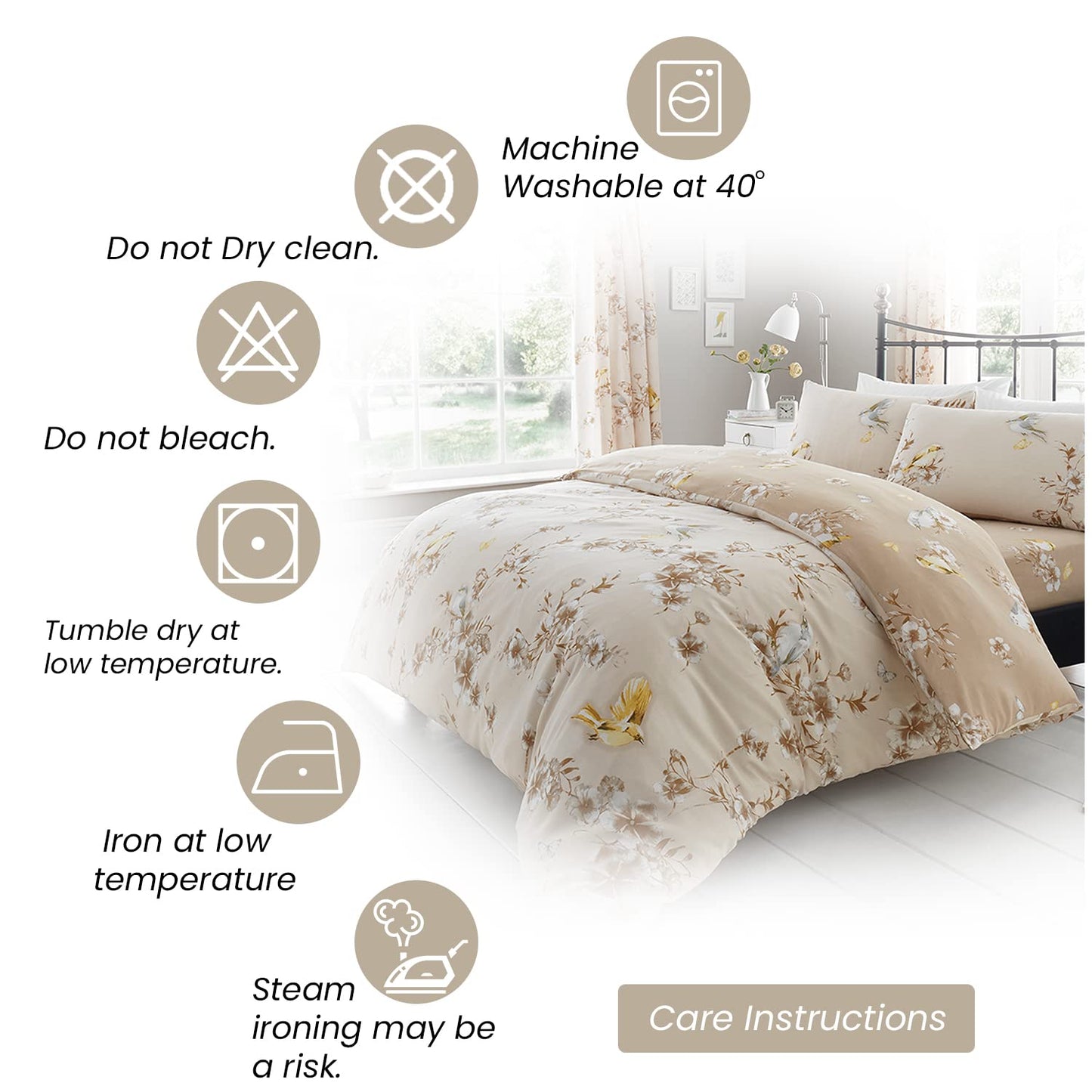 GC GAVENO CAVAILIA Duvet Cover With Pillow Cases - Polycotton Quilt Cover - Bedding Set - Comfort Style