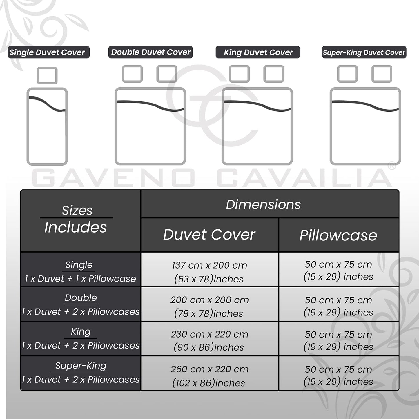 GC GAVENO CAVAILIA Metalic Marble Duvet Cover Sets, Reversible Triangle Bedding Double Bed Set, Washable Quilt Covers - Comfort Style