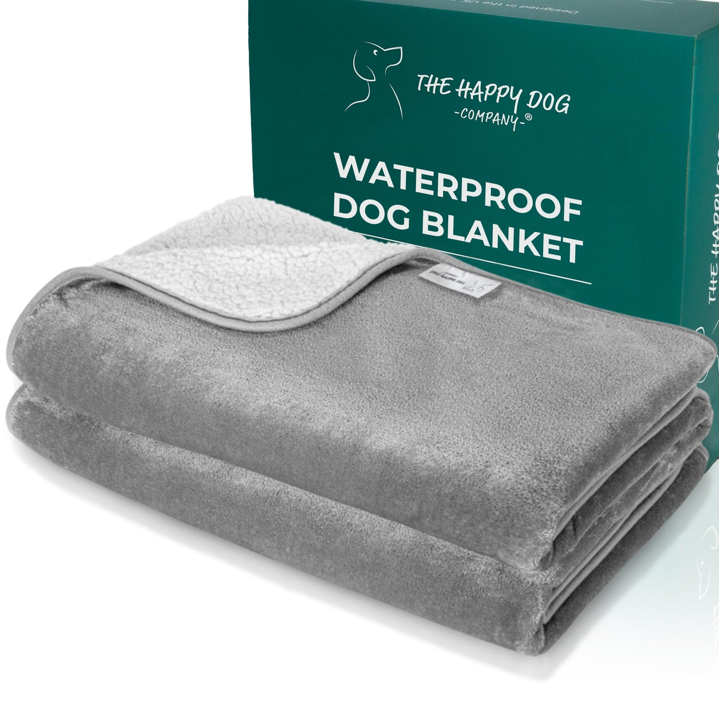 100% Waterproof Dog Blankets for Small & Medium Dogs β Soft Fleece, Washable Pet Throw for Sofa, Car & Furniture Protection, Soft Fluffy Reversible Blanket, 75x100cm, Grey/White