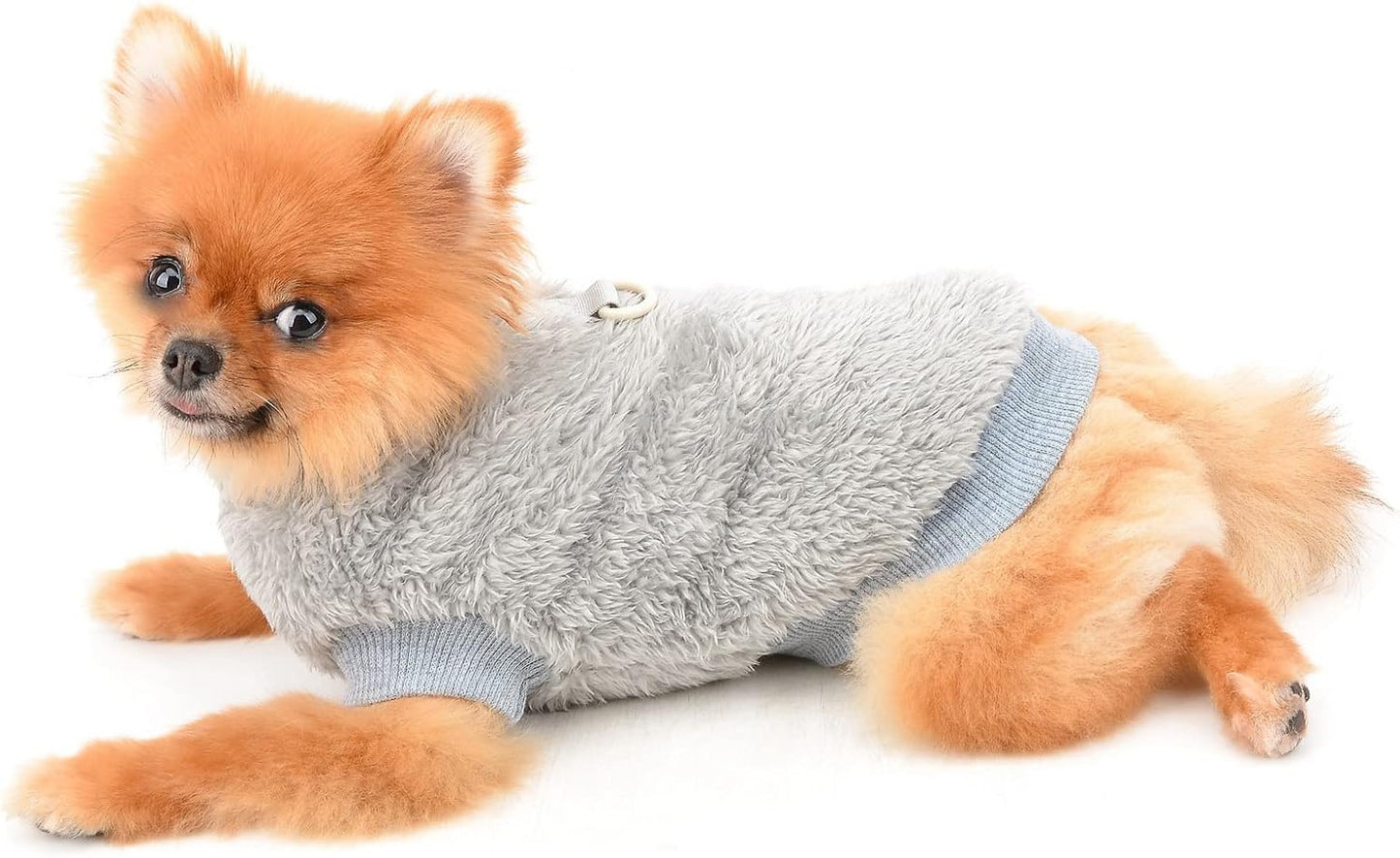 SMALLLEE_LUCKY_STORE Pet Sherpa Fleece Jumper Vest Sweaters Turtleneck Pullover with D-ring Soft Sweatshirt for Small Dogs Cat Puppy Boy Girl Yorkie Chihuahua Warm Fall Winter Clothes,Pink,S - Comfort Style