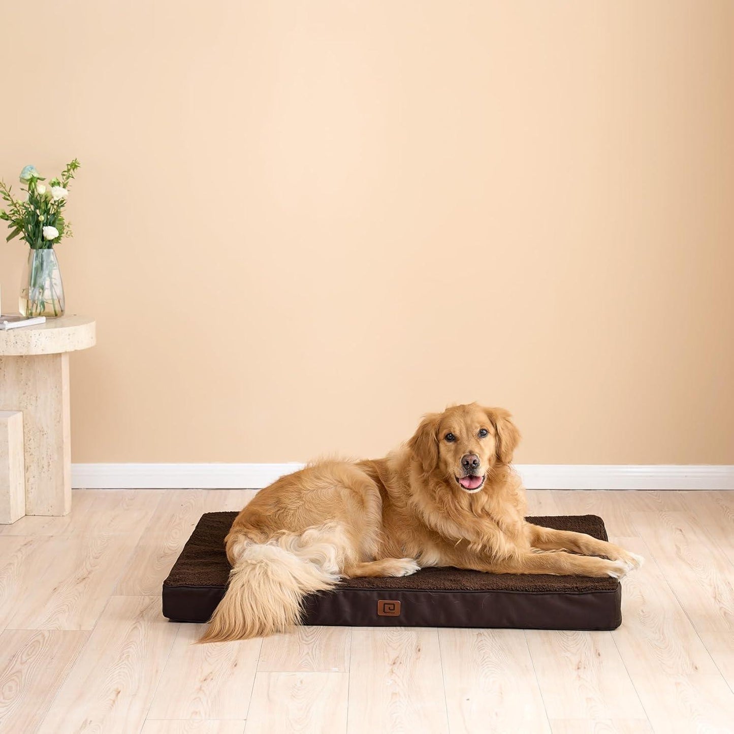 EHEYCIGA Orthopedic Dog Beds Large Mattress with Removable Washable Cover for Crate, Grey, 91x68x9cm - Comfort Style