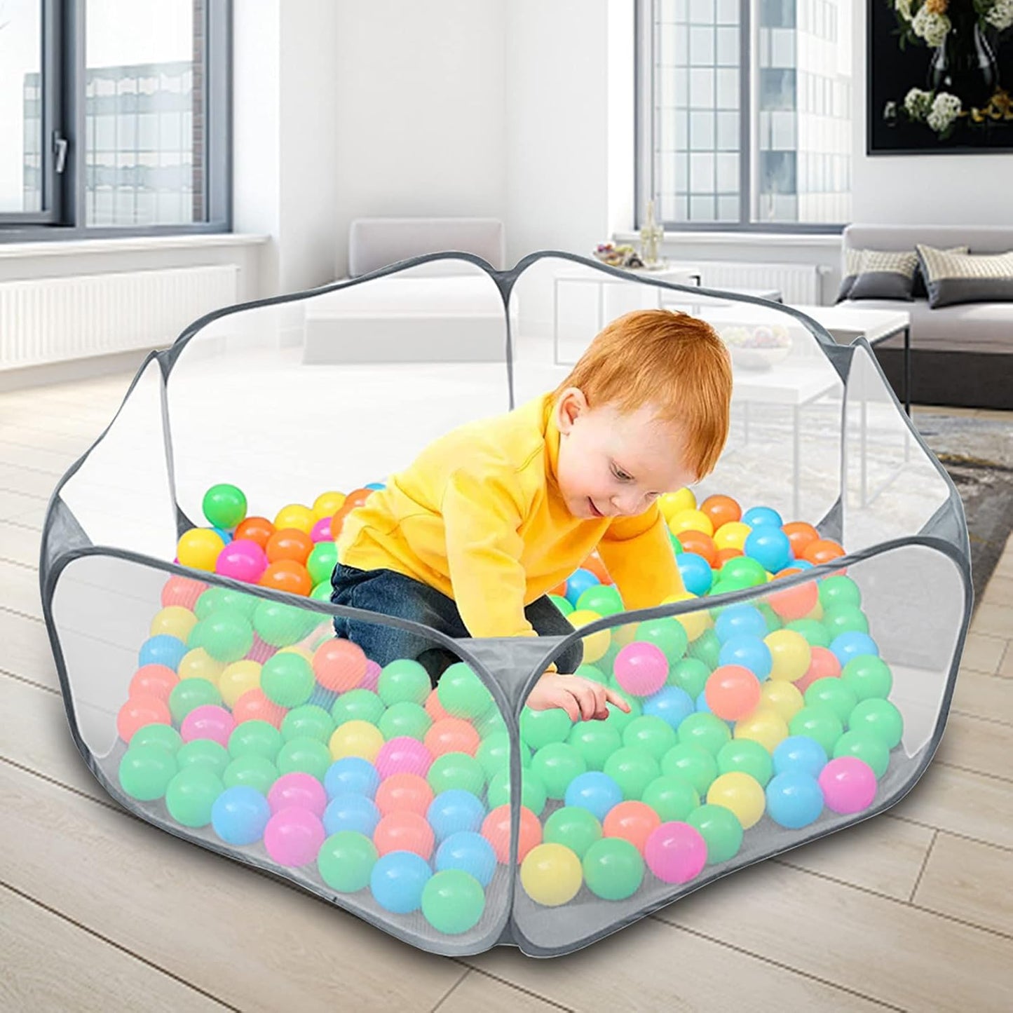 MAIKEHIGH Small Animal Pet Playpen, Pop Open Cage Tent Exercise Fence for Guinea Pig, Rabbits, Hamster, Chinchillas, Hedgehogs Foldable and Portable - Comfort Style