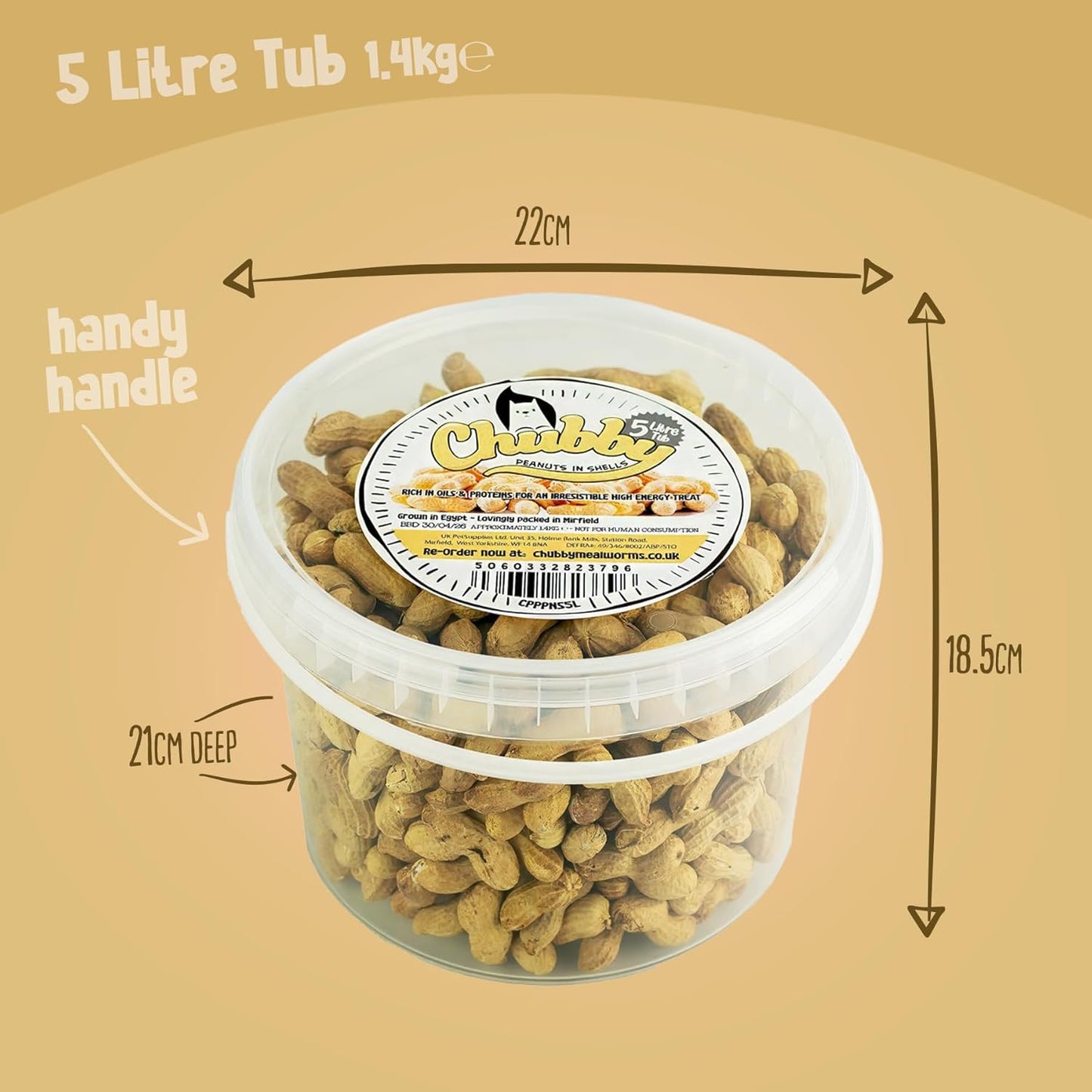 Chubby Peanuts in Shells (10 kg), Monkey Nuts For Squirrels, All Natural Premium Peanut Wild Life Food, Peanuts in Shells for Squirrels - Comfort Style