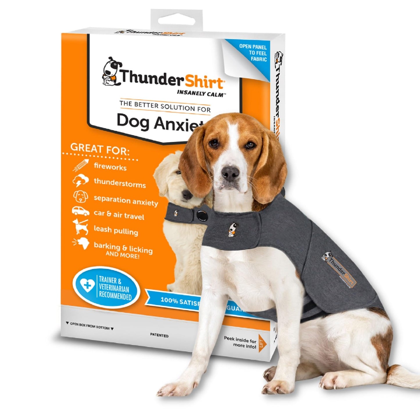 ThunderShirt for Dogs | Calming Jacket for Dogs | Puppy Coats for Small Dogs XS | Dog Anxiety Jacket | Instant Natural Relief for Storms, Fireworks & Separation | Grey Dog Coat | 5 Sizes, Grey, XS