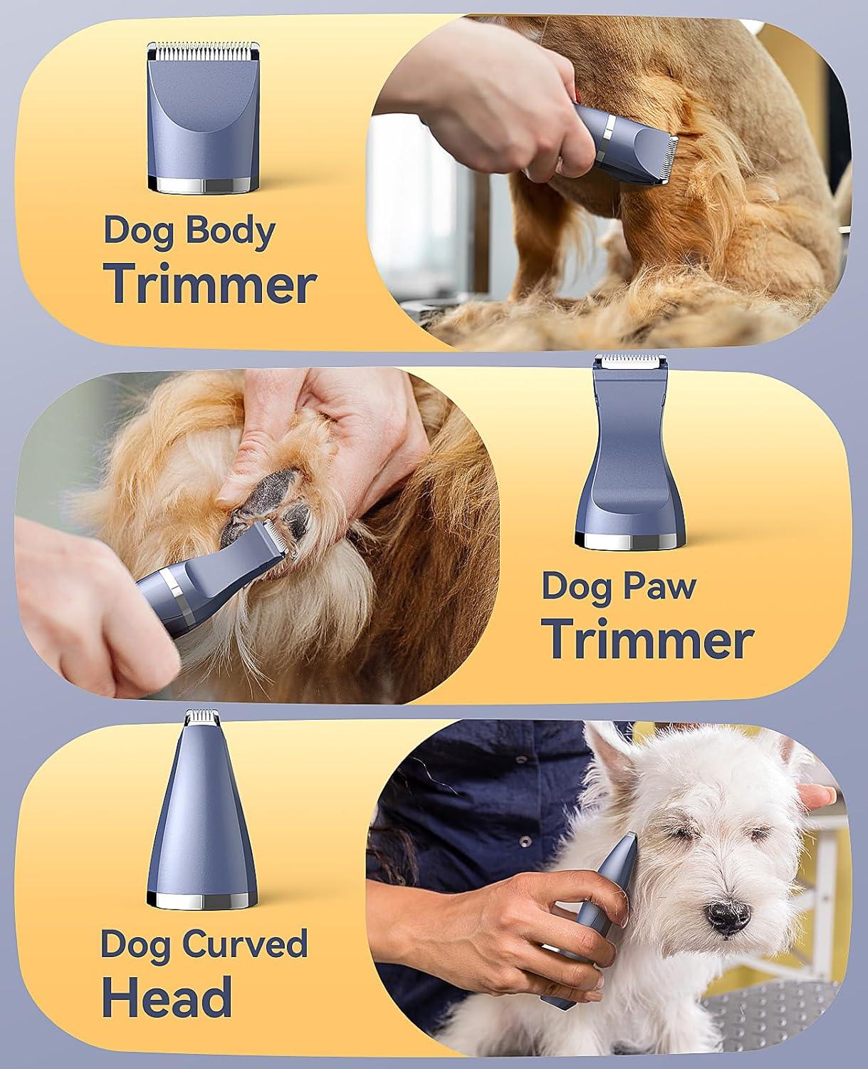 oneisall Dog Cat Grooming Kit 4 in 1 Cordless, Quite Dog Paw Trimmer for All/Sensitive Areas, Dog Trimmer for Grooming, Pet Clippers for Small Dogs/Cats/Rabbits/pet Mouse - Comfort Style