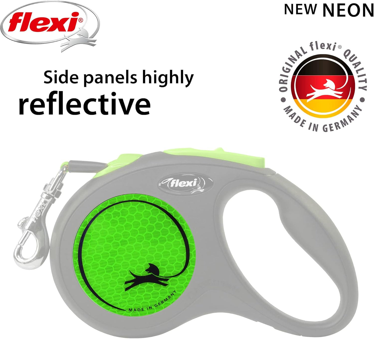 Flexi New Classic Tape Blue Large 8m Retractable Dog Leash/Lead for dogs up to 50kg/110lbs - Comfort Style