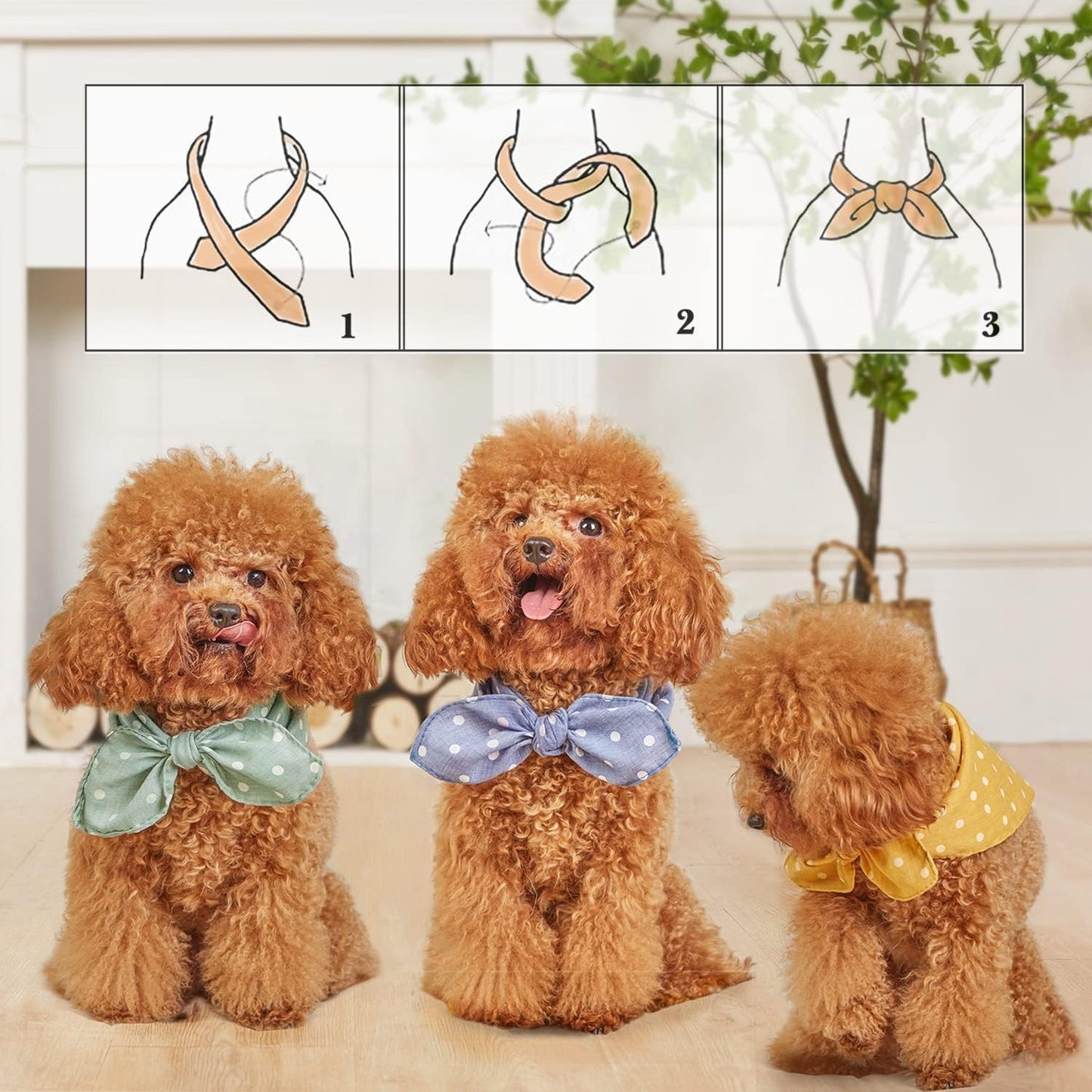 4Pcs Dog Bandana for Small Medium Large Dogs, Summer Dog Bandana Cat Dog Kerchief Dog Triangle Bibs Scarf Adjustable and Washable Dogs Decoration Accessories for Dog Cats Puppy
