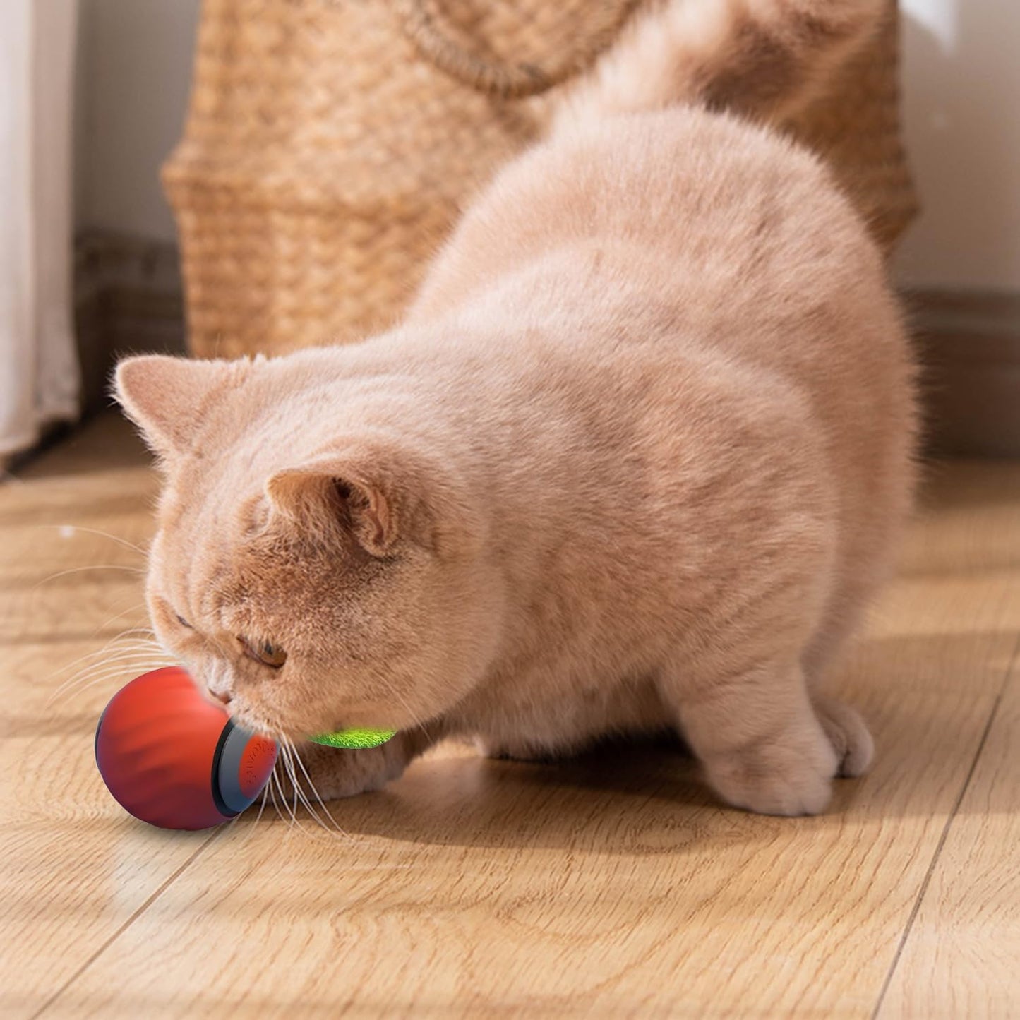 Speedy Tail Cat Toy, Speedy Tail 2.0, Smart Interactive Cat Toy with 2 Modes, Automatic Moving Cat Toy Ball, USB Rechargeable Smart Cat Toys Ball for Indoor Cats, with Replacement Tail (Blue, 1PC) - Comfort Style