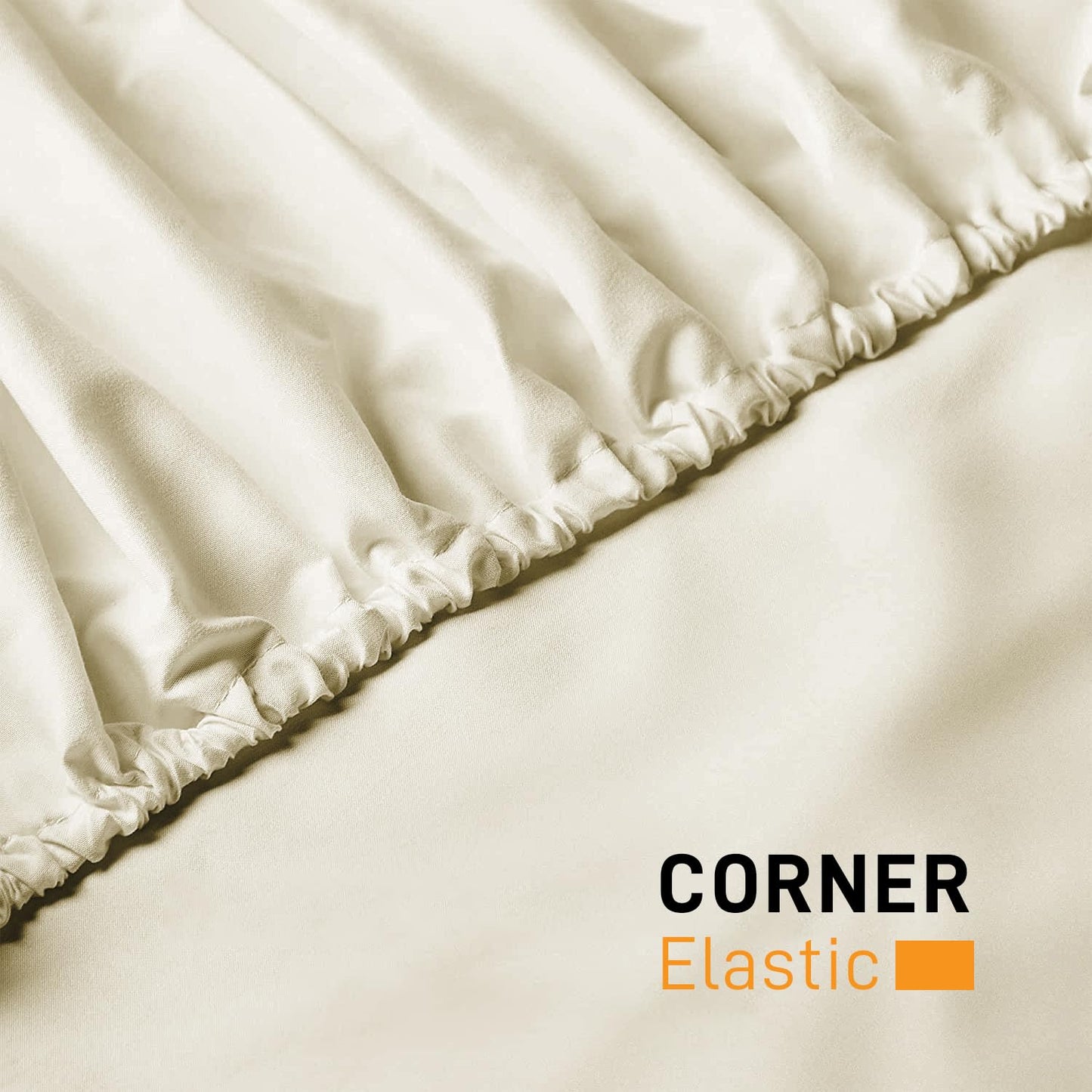 Fitted Sheet 25 cm Deep Brushed Microfiber Ultra Soft No-Iron Wrinkle-Resistant Plain Dyed Fitted Bed Sheets Hypoallergenic Breathable Sheets