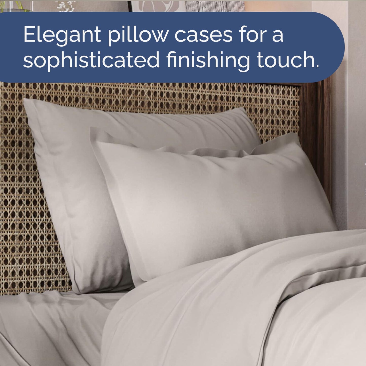 Bedding Duvet Quilt Cover Set with 2 Pillowcases - Hotel Quality - Cooling, Wrinkle-Free, Machine Washable with Zipper & Corner Ties - Super Soft Microfibre-Polyester - Comfort Style