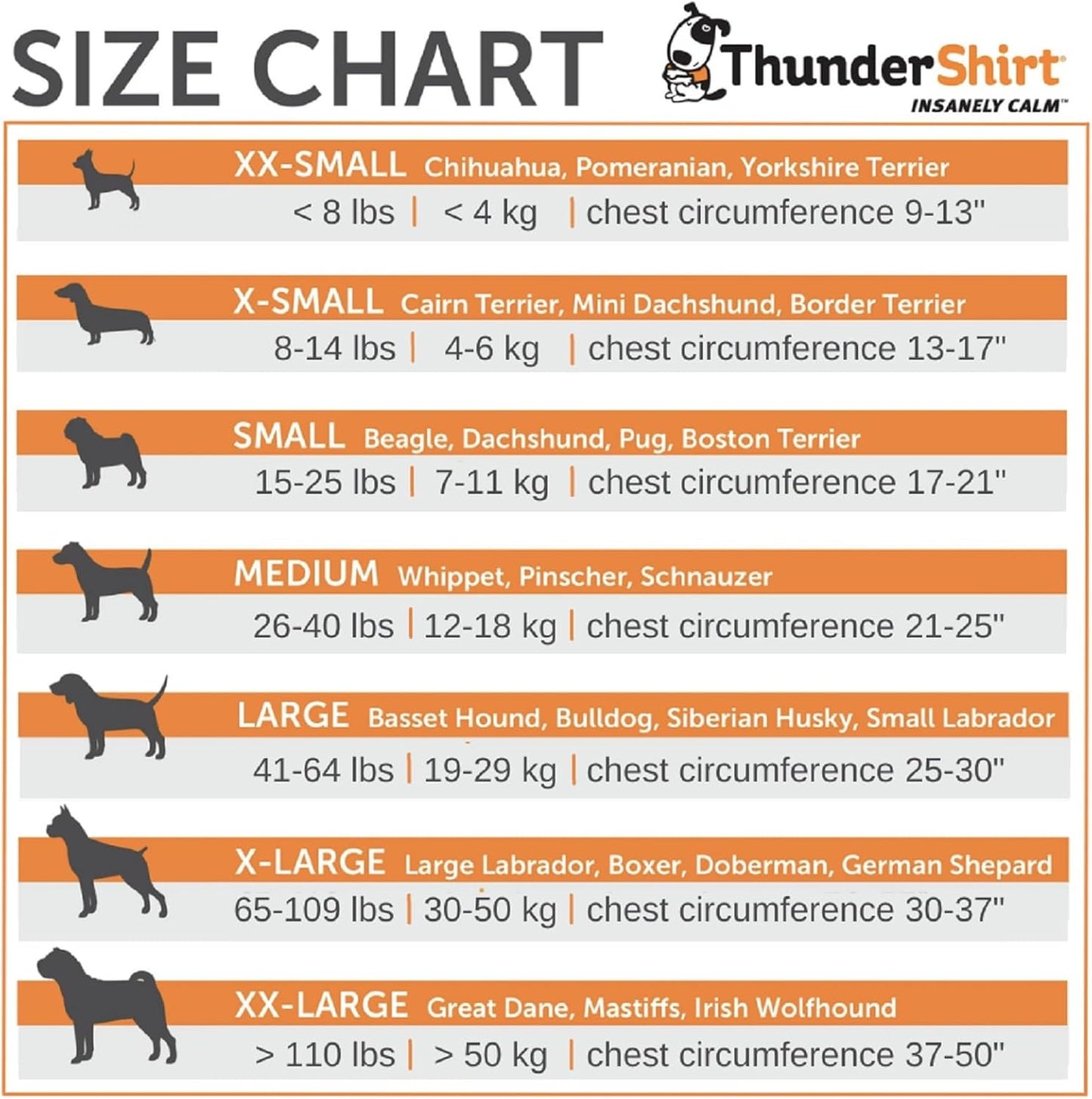 ThunderShirt for Dogs | Calming Jacket for Dogs | Puppy Coats for Small Dogs XS | Dog Anxiety Jacket | Instant Natural Relief for Storms, Fireworks & Separation | Grey Dog Coat | 5 Sizes, Grey, XS