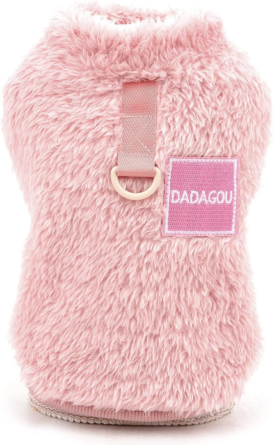 SMALLLEE_LUCKY_STORE Pet Sherpa Fleece Jumper Vest Sweaters Turtleneck Pullover with D-ring Soft Sweatshirt for Small Dogs Cat Puppy Boy Girl Yorkie Chihuahua Warm Fall Winter Clothes,Pink,S - Comfort Style