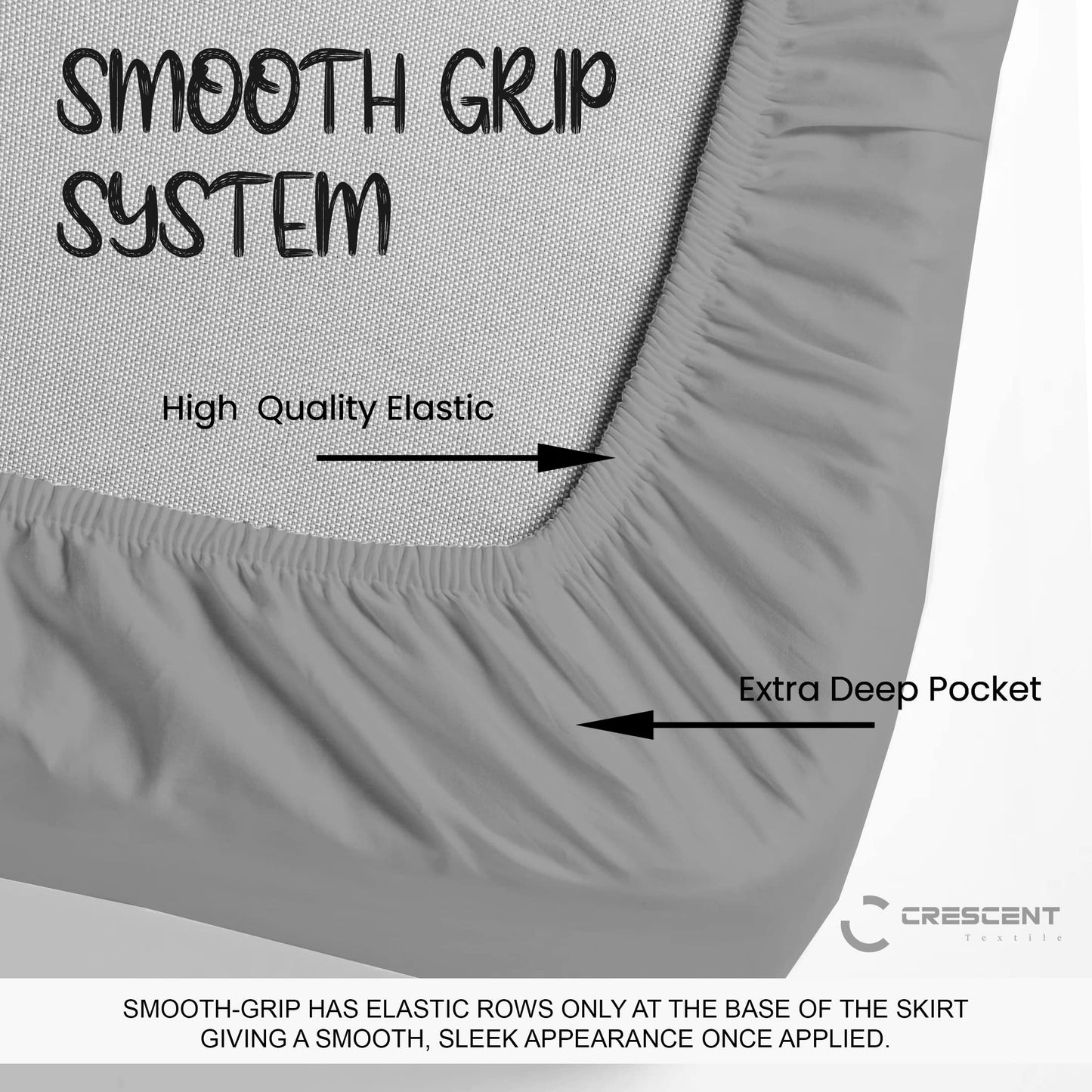200 Thread Count Hotel Quality Bedding 100% Pure Egyptian Cotton Fitted Sheet - Stretches Up To 25cm Deep