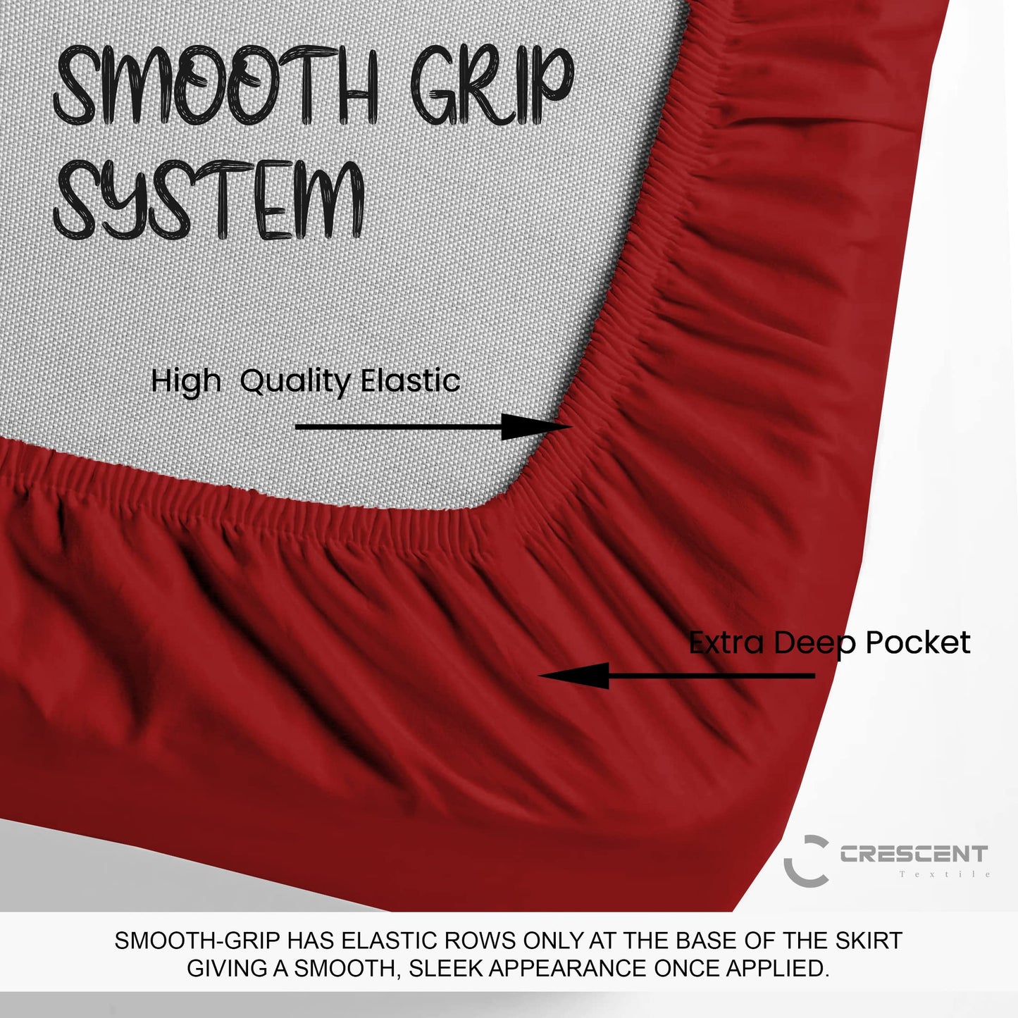 200 Thread Count Hotel Quality Bedding 100% Pure Egyptian Cotton Fitted Sheet - Stretches Up To 25cm Deep