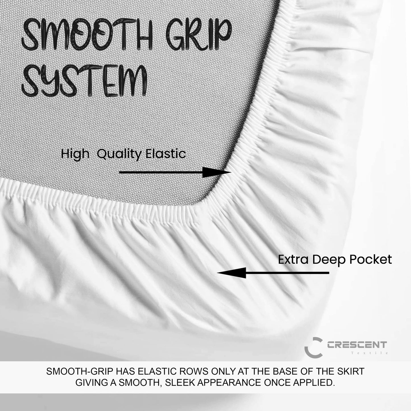 200 Thread Count Hotel Quality Bedding 100% Pure Egyptian Cotton Fitted Sheet - Stretches Up To 25cm Deep