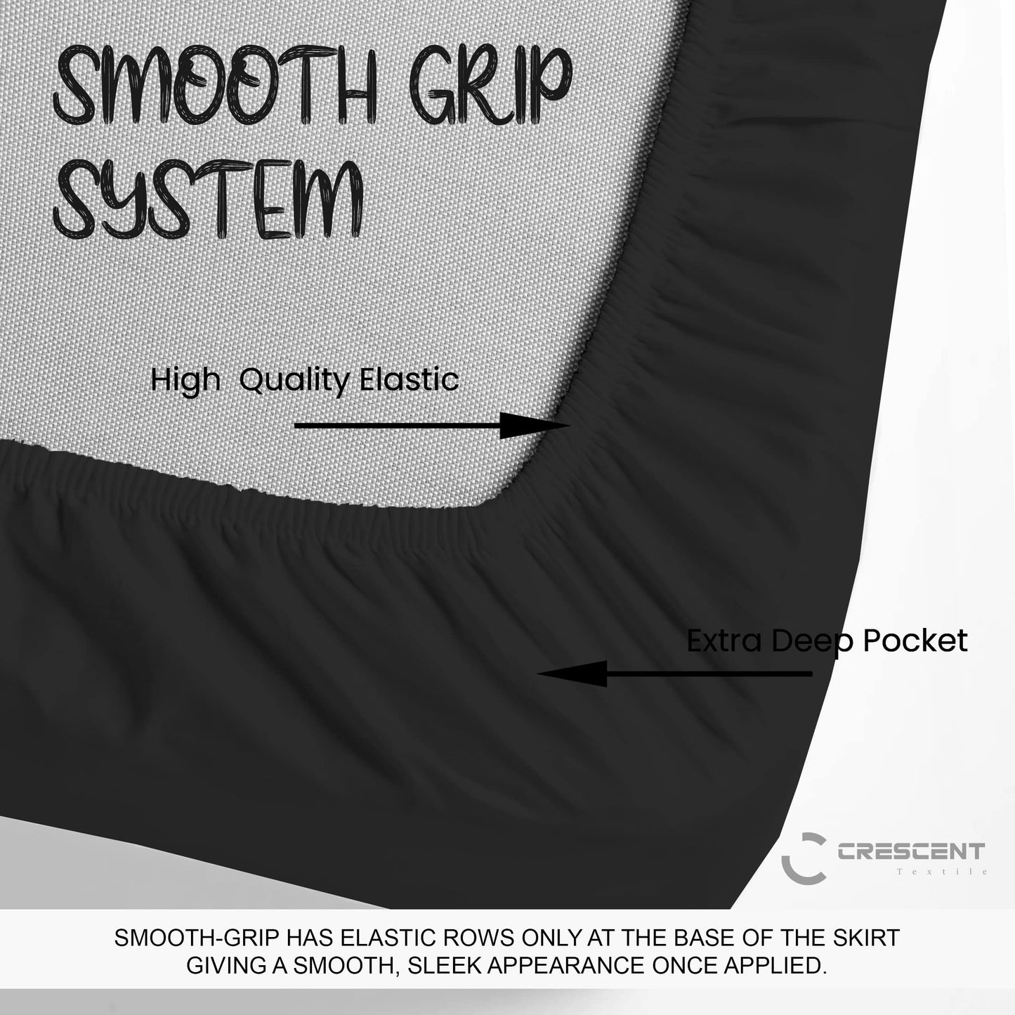 200 Thread Count Hotel Quality Bedding 100% Pure Egyptian Cotton Fitted Sheet - Stretches Up To 25cm Deep