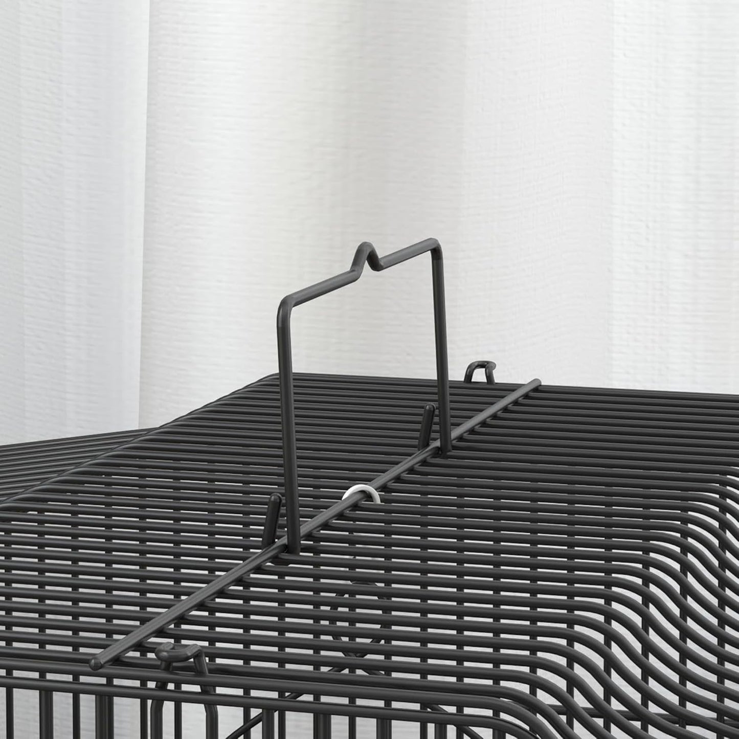 PawHut Bird Cage with Perches, Food Bowls, Swing, Parrot Cage for Budgie, Parakeet, Small Bird, 46.5 x 36 x 59cm, Black - Comfort Style