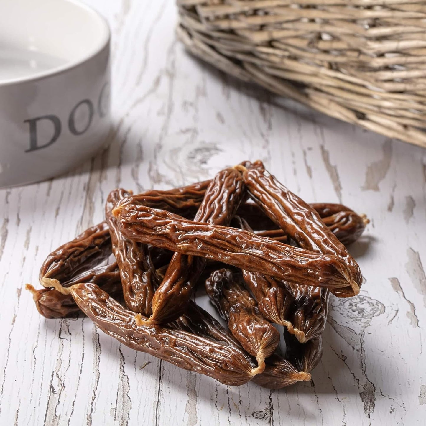 Hollings Pork Sausages Dog Treats, Delicious, Nutritious Air Dried Chews for Adult Dogs, 100% Gluten Free & Made with 100% Natural Ingredients (1kg)