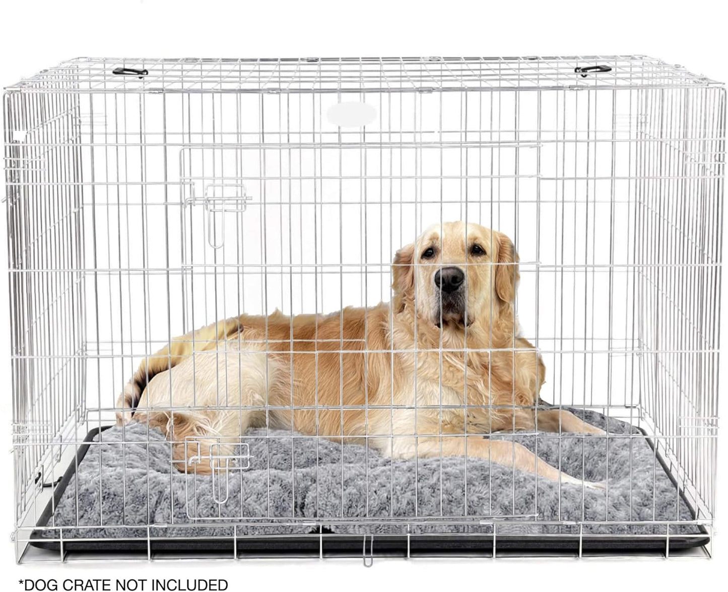 Victoria & Carter Large Dog Bed (102 x 70cm) Ultra Soft Pet Bed, Premium Plush Mattress Cushion For Medium Or Large Size Pets, Can Be Used For Dog Crate. Machine Wash & Dryer Friendly. (Light Grey) - Comfort Style