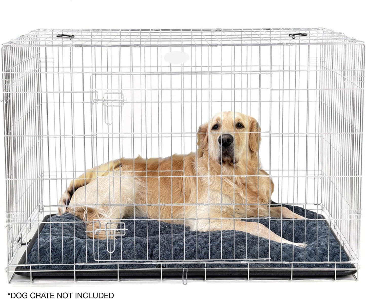 Victoria & Carter Large Dog Bed (102 x 70cm) Ultra Soft Pet Bed, Premium Plush Mattress Cushion For Medium Or Large Size Pets, Can Be Used For Dog Crate. Machine Wash & Dryer Friendly. (Light Grey) - Comfort Style
