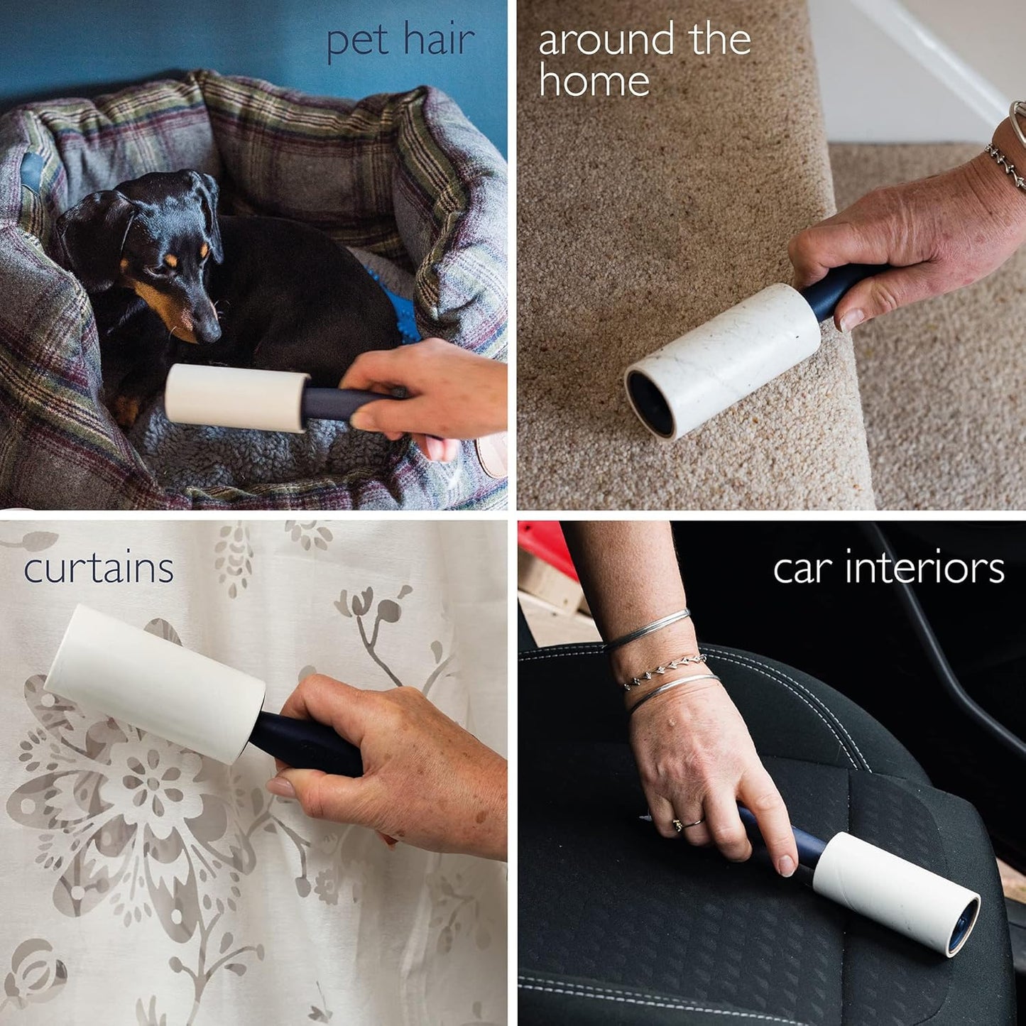 Korbond Lint Roller Refills 6 Pack - 360 Sheets Lint Rollers, Lint Remover, Pet Hair Remover, Dog Hair Remover, Clothes Roller Sticky, Pet Hair Remover Roller - Comfort Style