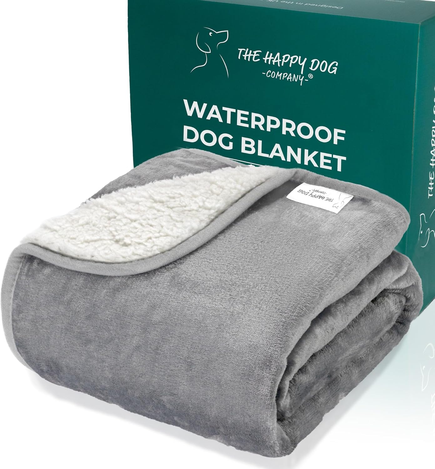 100% Waterproof Dog Blankets for Small & Medium Dogs β Soft Fleece, Washable Pet Throw for Sofa, Car & Furniture Protection, Soft Fluffy Reversible Blanket, 75x100cm, Grey/White