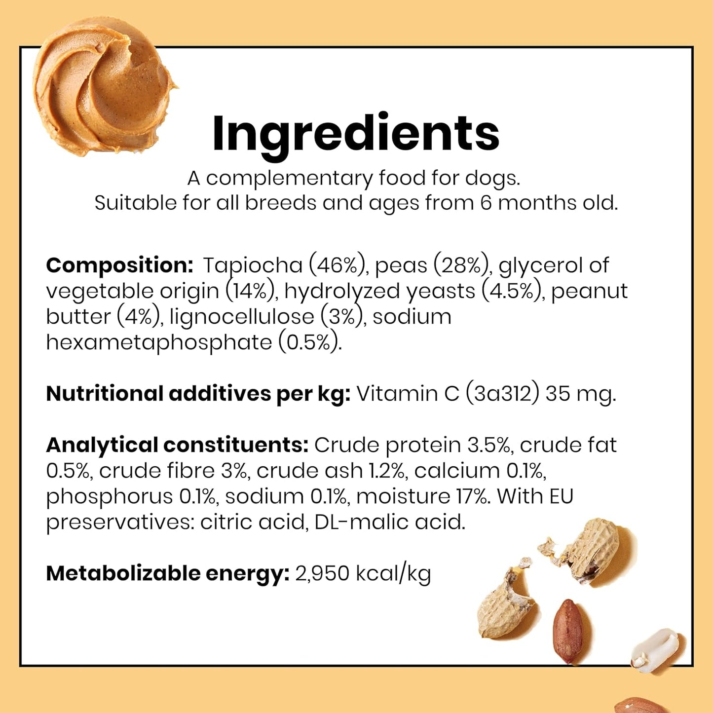 Pooch & Mutt - Training Dog Dental Sticks, Peanut Butter Flavour Dog Dental Chew, 1 pack of 7 sticks - Comfort Style