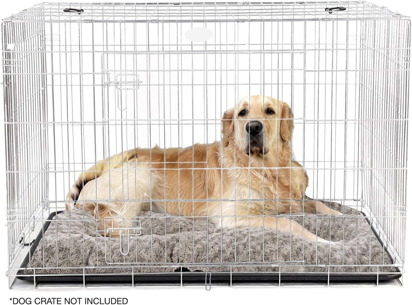 Victoria & Carter Large Dog Bed (102 x 70cm) Ultra Soft Pet Bed, Premium Plush Mattress Cushion For Medium Or Large Size Pets, Can Be Used For Dog Crate. Machine Wash & Dryer Friendly. (Light Grey) - Comfort Style