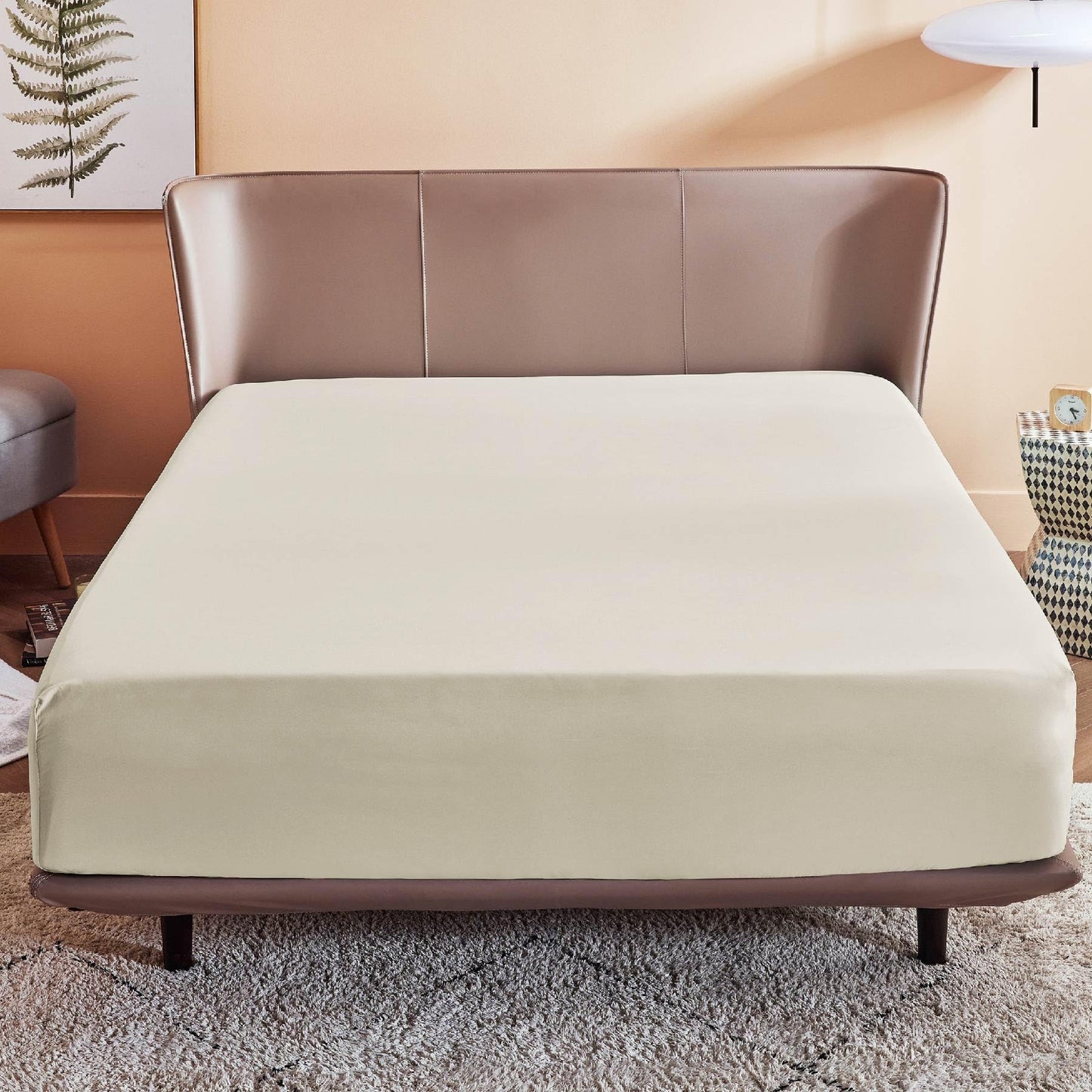 Fitted Sheet Deep - Bed Sheets Extra Deep Pocket 16 inch (40 cm) made of Soft Brushed Microfiber
