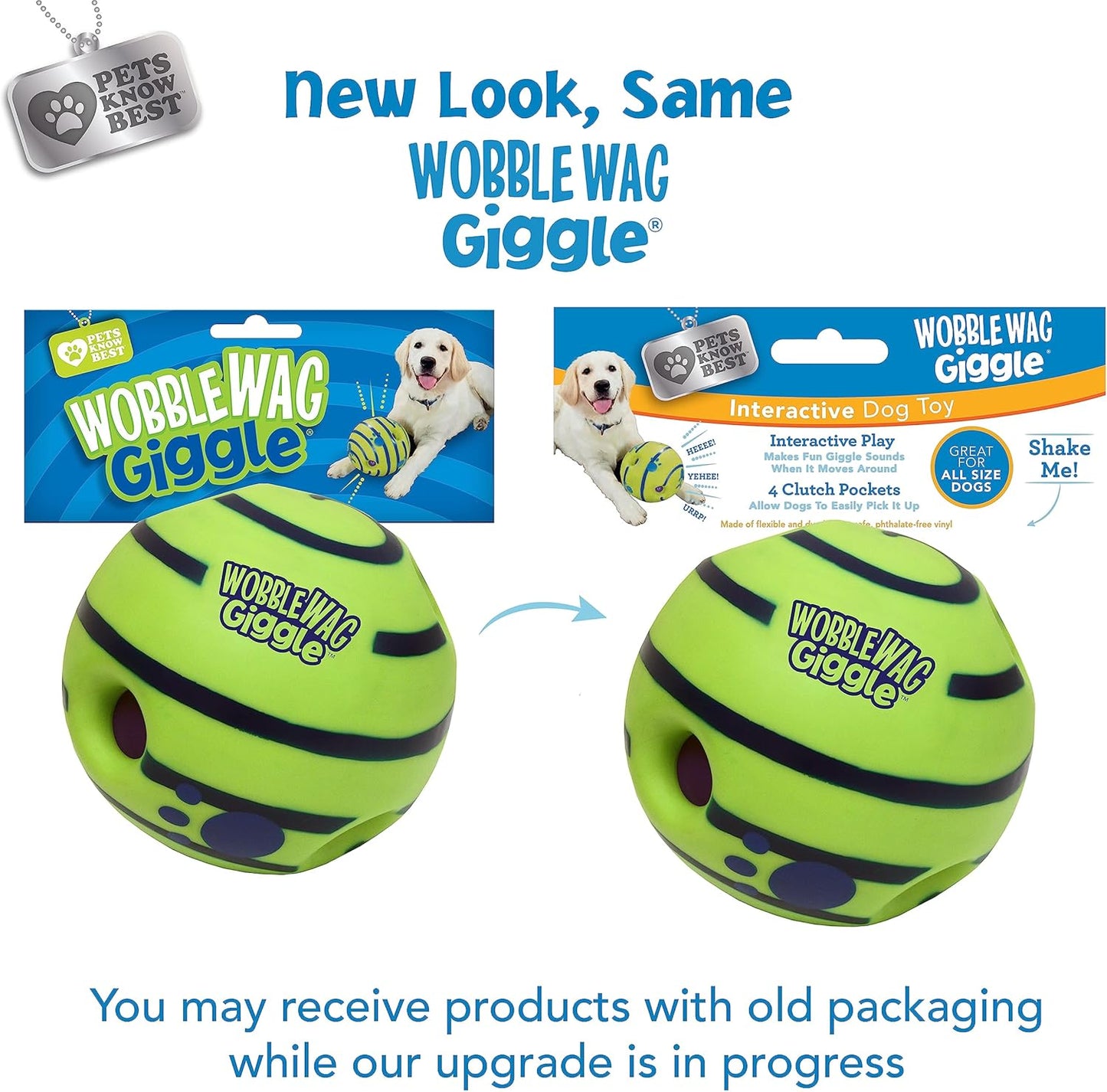 Wobble Wag Giggle Allstar Innovations Ball, Dog Toy, As Seen on TV - Comfort Style