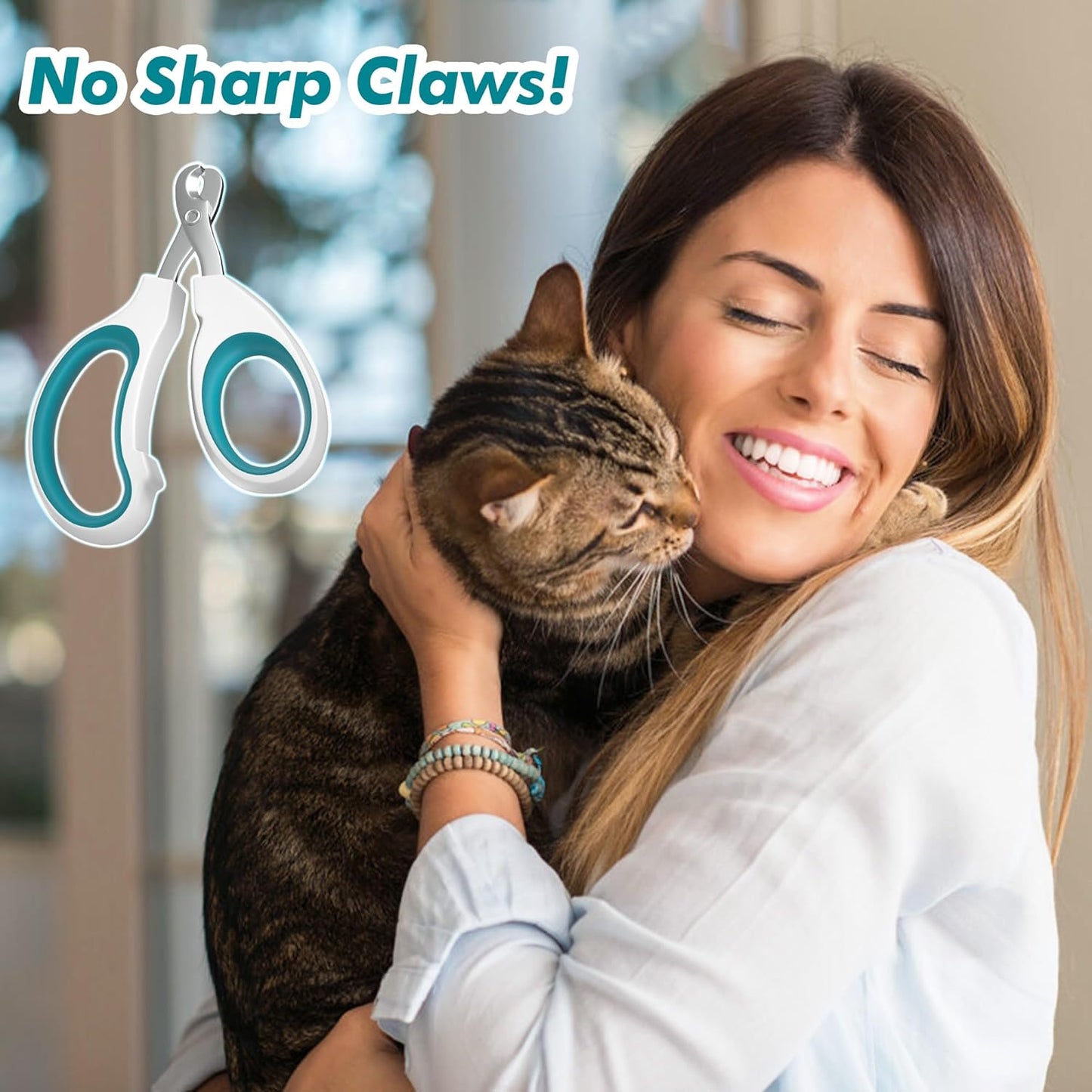 Cat Nail Clippers, Cat Claw Clipper Made of Stainless Steel, Clean Cut, No Shred, Mirror Finish. Small Animal Nail Clippers for Cats, Kittens, Kittys, Puppy, Rabbit, Guinea Pig, and More Pet - Comfort Style