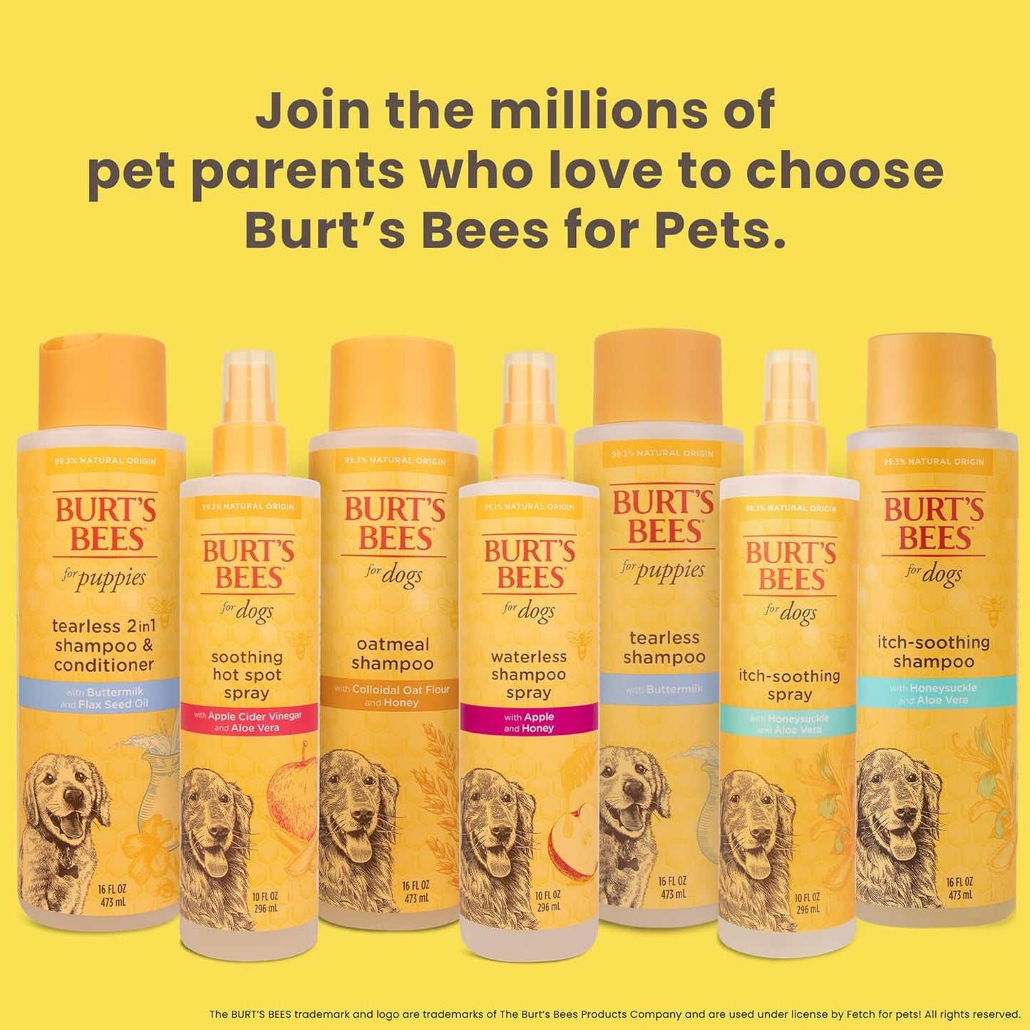 Burts Bees Tearless 2 in 1 Shampoo and Conditioner for Puppies with Buttermilk & Linseed Oil, 473ml, white