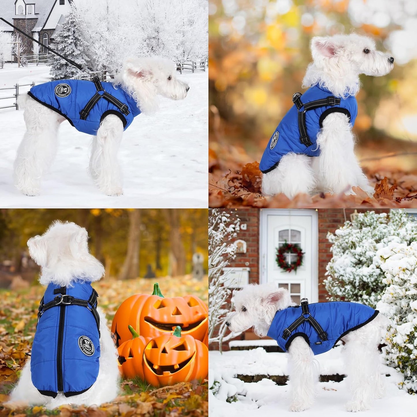 Poseca Dog Clothes for Small Dogs Dog Coat Waterproof Winter Jacket Warm Vest Dog Clothes Dog Coat Warm Winter Dog Jacket with Dog Harness for Small Medium Large Dogs - Comfort Style