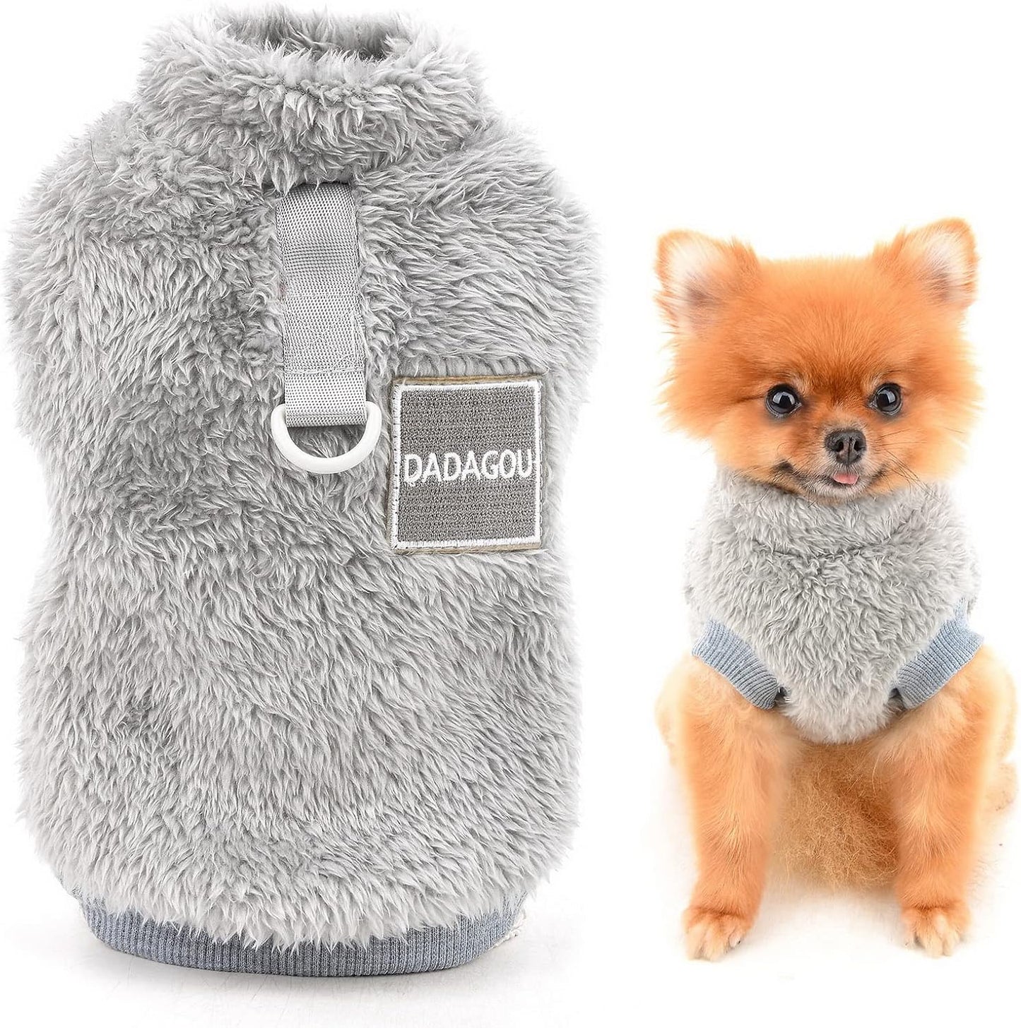 SMALLLEE_LUCKY_STORE Pet Sherpa Fleece Jumper Vest Sweaters Turtleneck Pullover with D-ring Soft Sweatshirt for Small Dogs Cat Puppy Boy Girl Yorkie Chihuahua Warm Fall Winter Clothes,Pink,S - Comfort Style