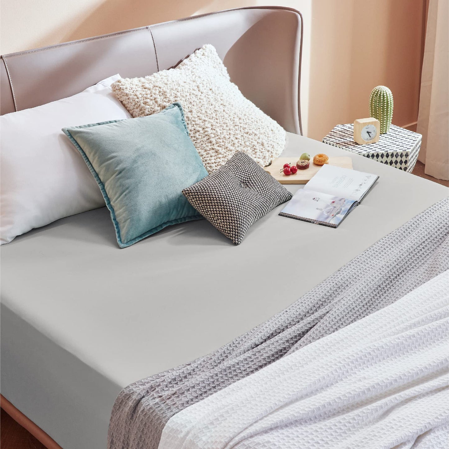Fitted Sheet Deep - Bed Sheets Extra Deep Pocket 16 inch (40 cm) made of Soft Brushed Microfiber