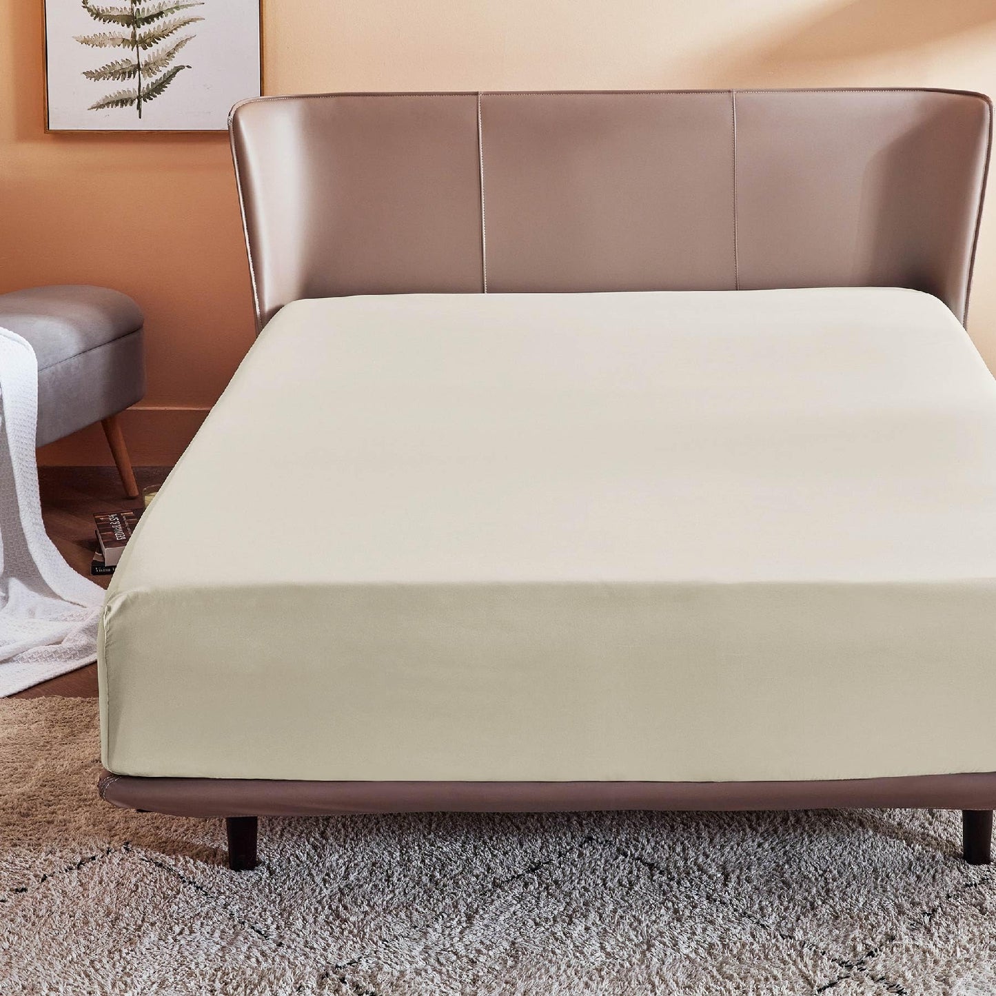 Fitted Sheet Deep - Bed Sheets Extra Deep Pocket 16 inch (40 cm) made of Soft Brushed Microfiber