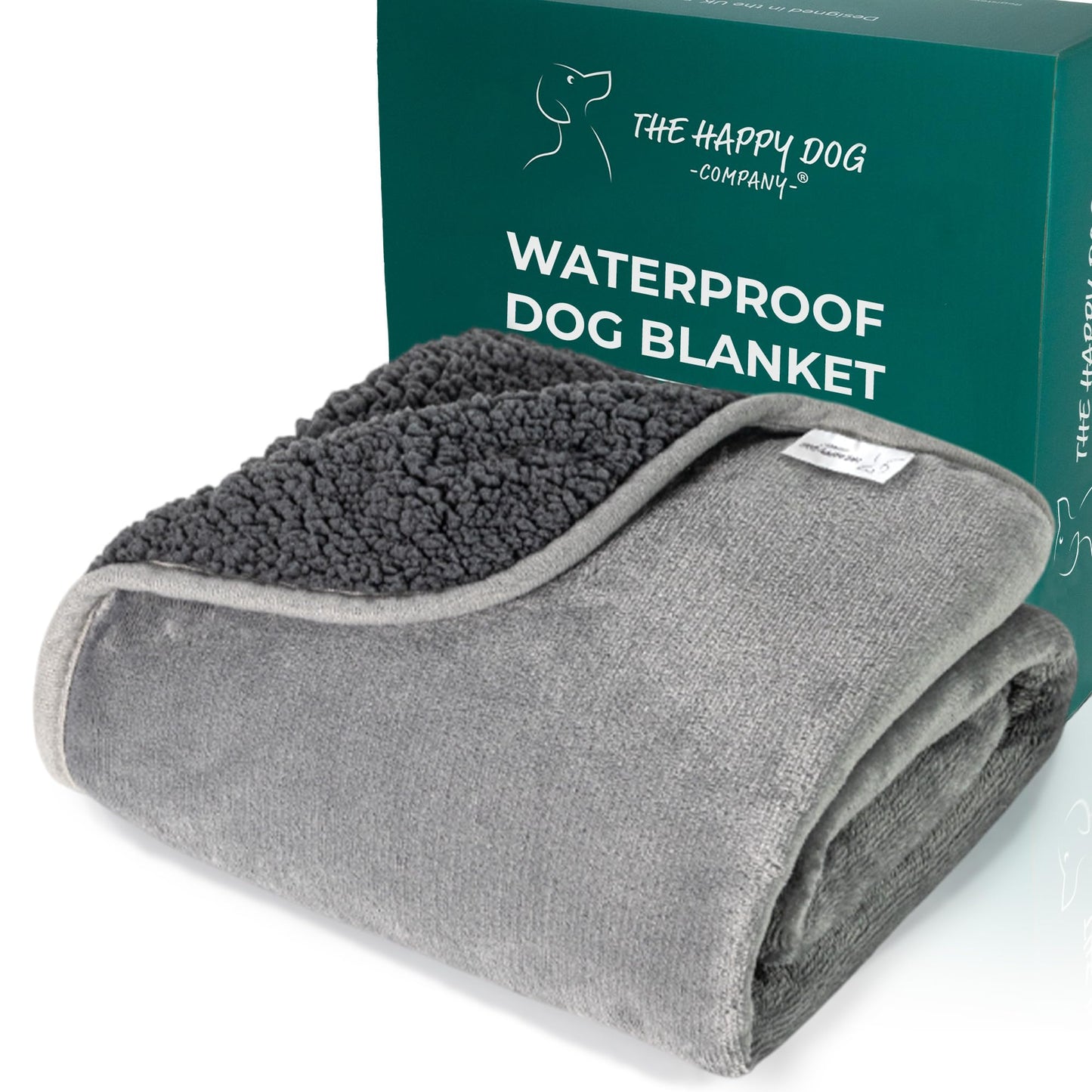 100% Waterproof Dog Blankets for Small & Medium Dogs β Soft Fleece, Washable Pet Throw for Sofa, Car & Furniture Protection, Soft Fluffy Reversible Blanket, 75x100cm, Grey/White