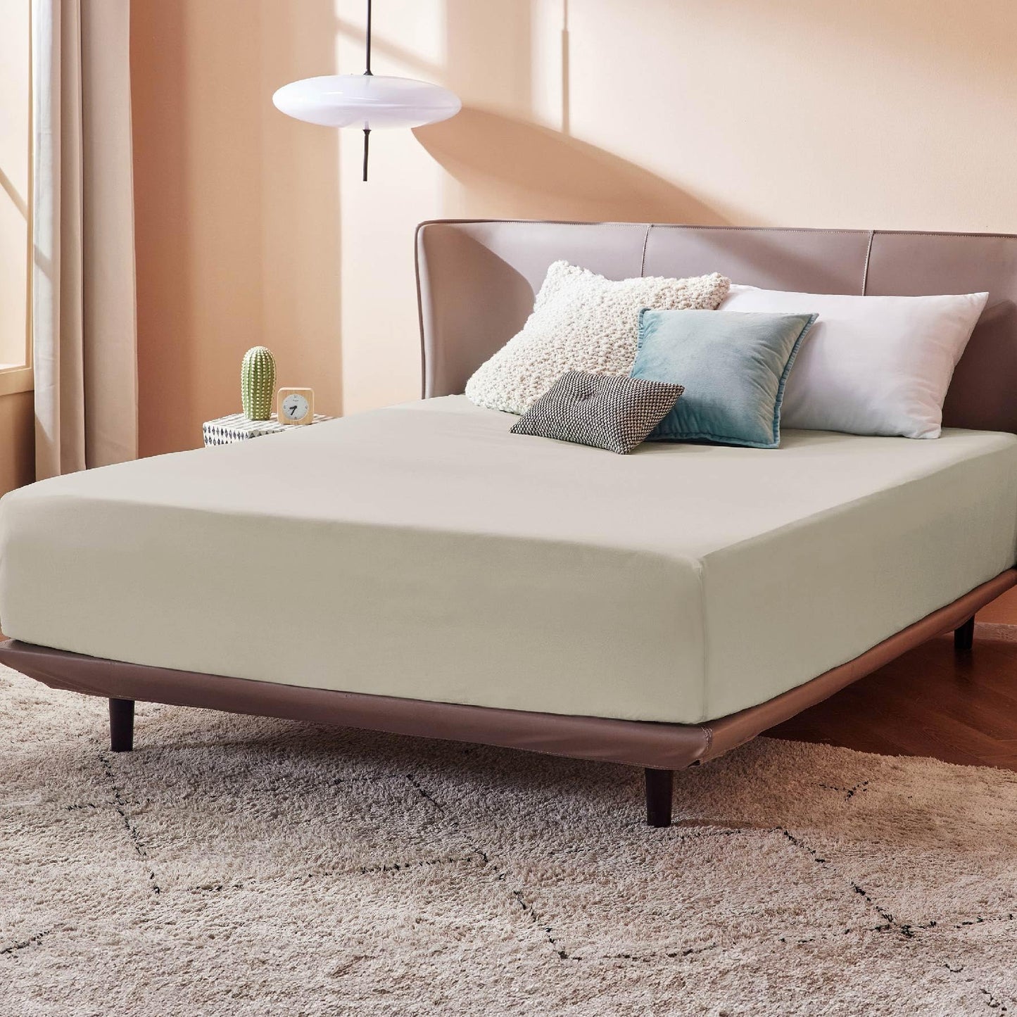 Fitted Sheet Deep - Bed Sheets Extra Deep Pocket 16 inch (40 cm) made of Soft Brushed Microfiber