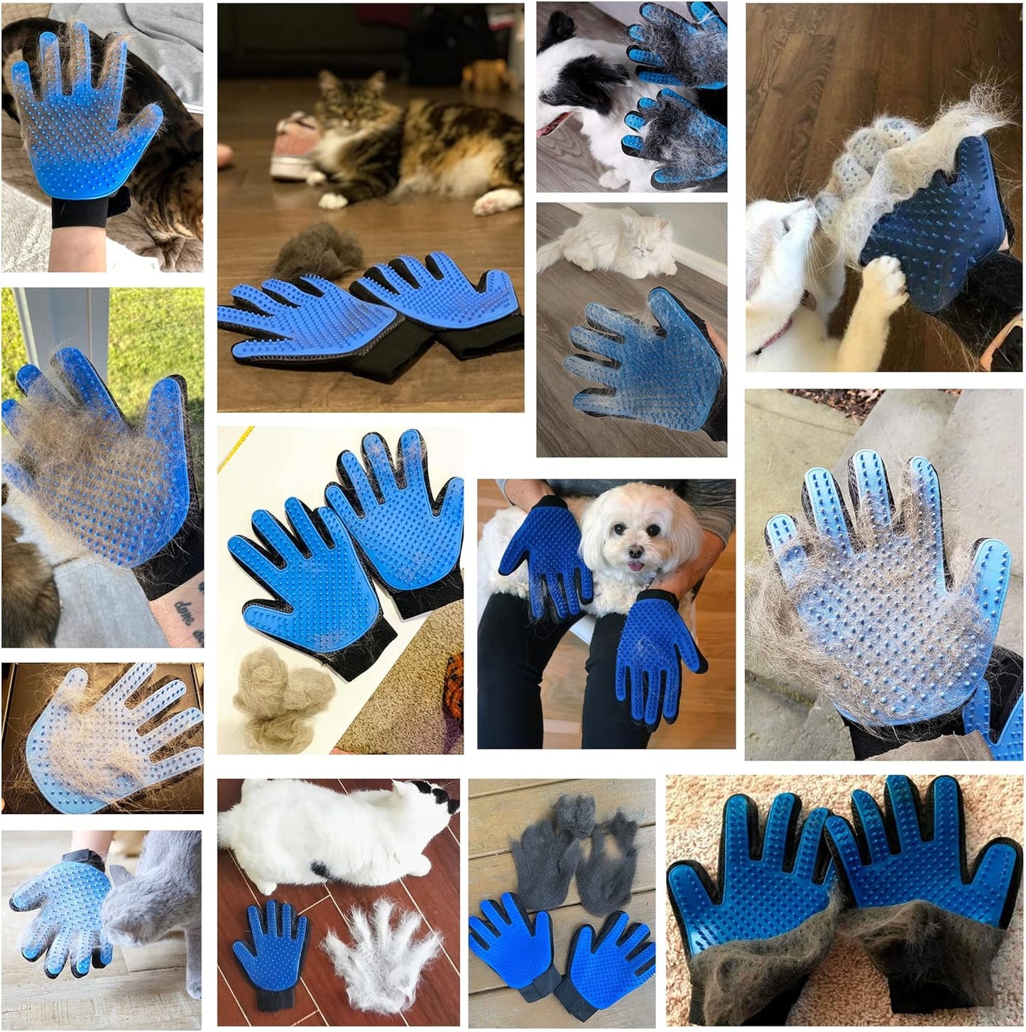 KENNELS & KATS Pet Grooming Glove | Pet Brush Glove | Premium De-shedding Glove for Easy, Mess-free Grooming with 260 Tips | Grooming Mitt For Dogs, Cats, Rabbits & Horses with Long/Short/Curly Hair - Comfort Style